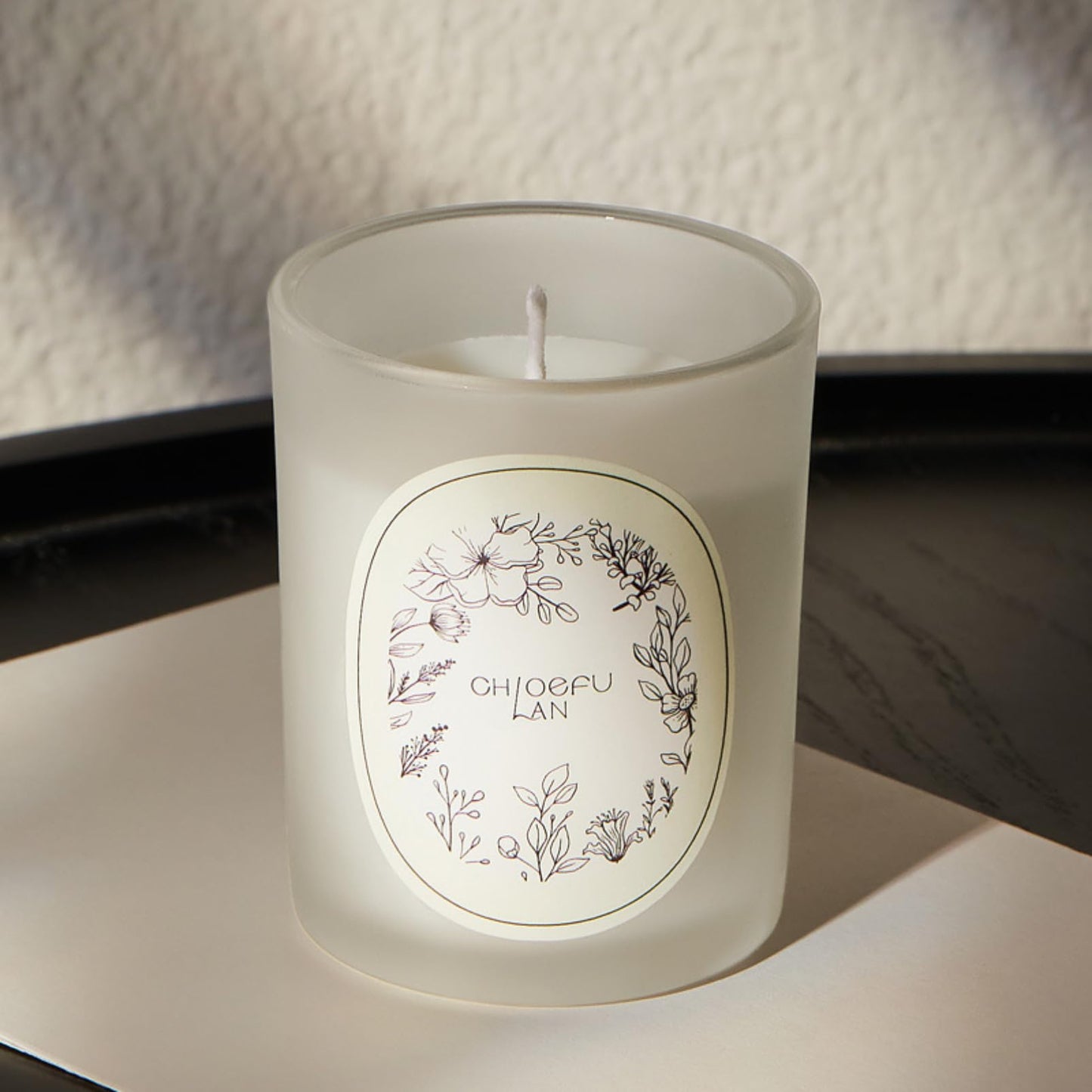 Scented Candle, Round Frosted Atmosphere, Suitable for Home 3-in-1 Set (White Tea Orchid/Cold Water/Earl Grey Tea with Cucumber)