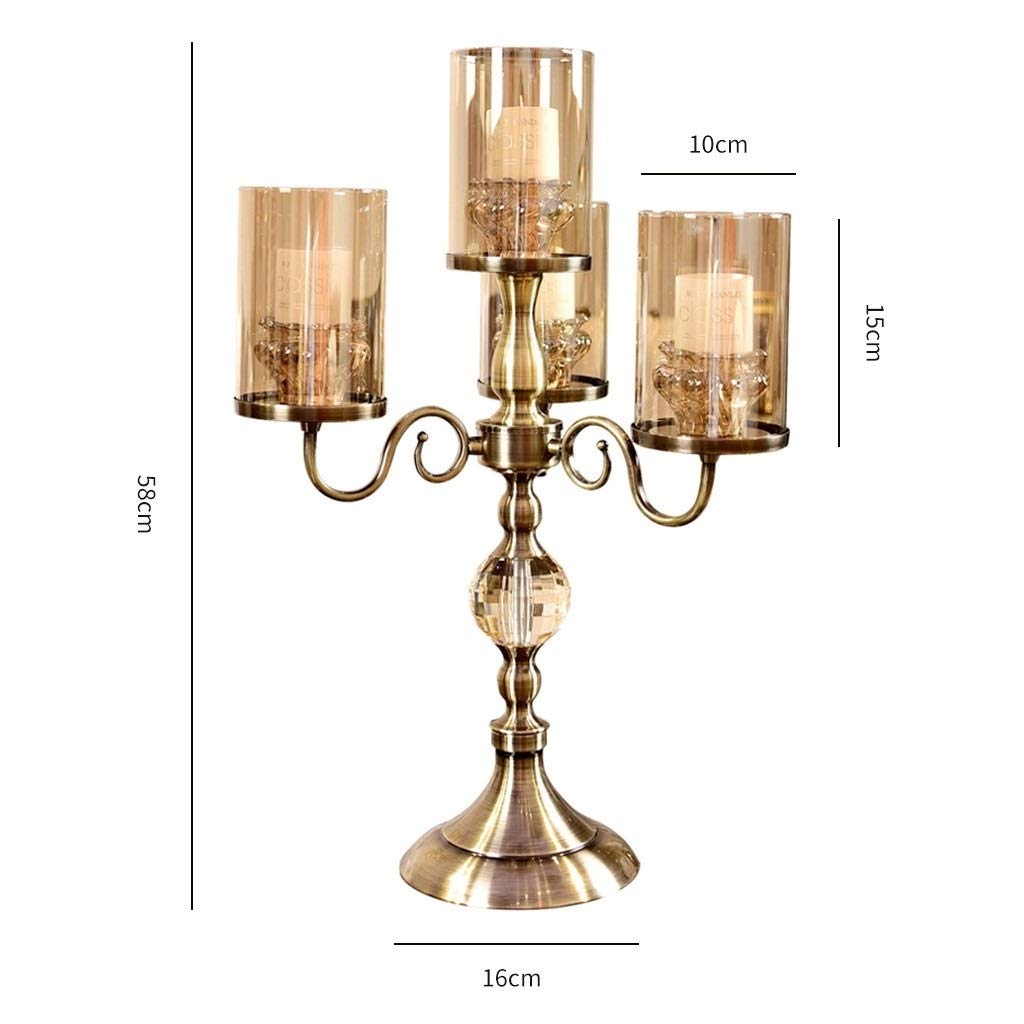 XILIN-1987 Candle Holderss Crystal Glass Candlestick Restaurant Candle Holder Romantic Candlelight Dinner Decoration Decorative Candlestick