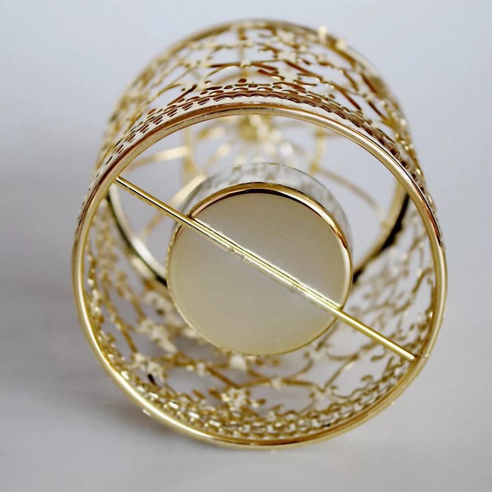 Metal Candle Holder Table Centerpiece Decorative Hollow Out Birdcage Iron Candlestick for Home Fireplace Wedding Holiday Decoration
