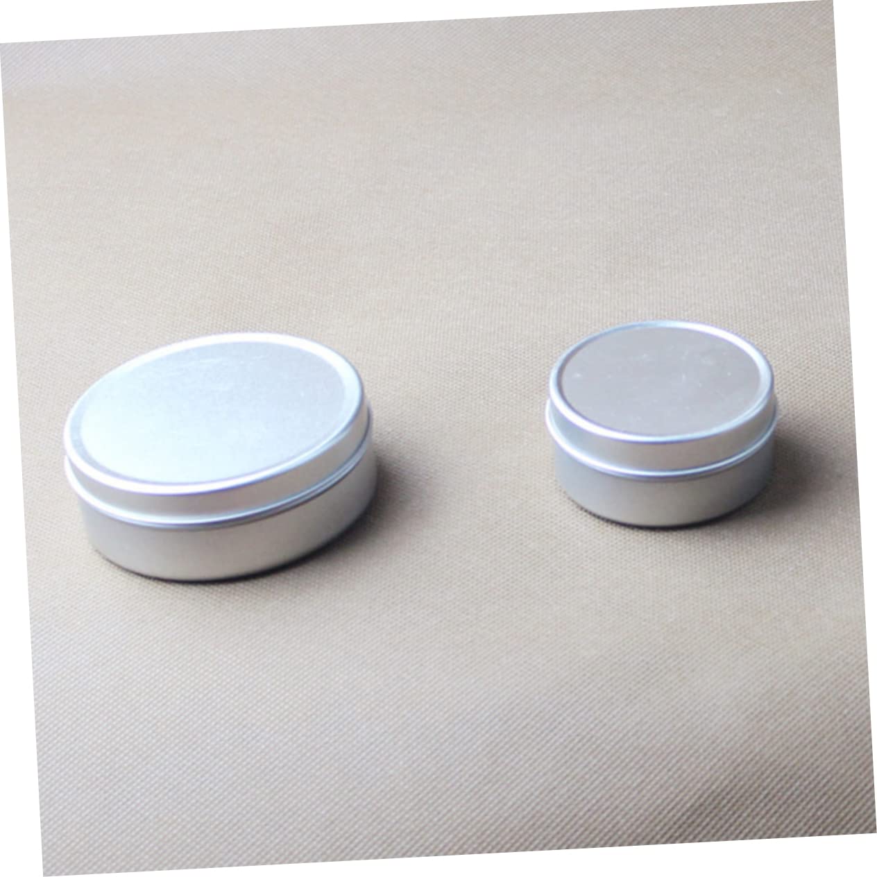LALAFINA 4pcs Handmade Candle Iron Tins Silver Scented Candle Making Containers for Home Crafts for Candy and Wedding Favor Boxes