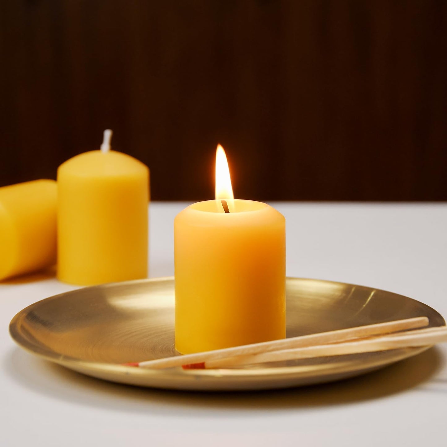 Beeswax Votive Candles-20 Pack Natural Small Votives Set for Home Room Decor Party Wedding Spa Gift
