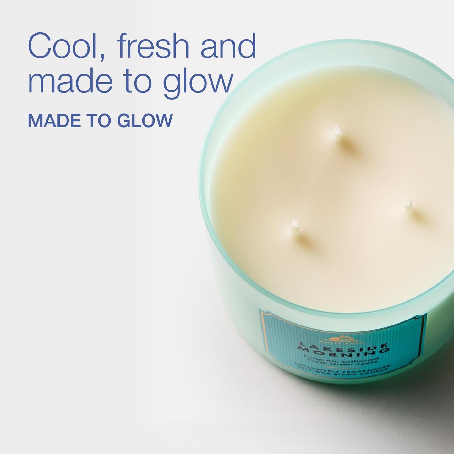 Bath & Body Works Lakeside Morning 3-Wick Candle - Scented Candle for At-Home Use - Long-Lasting, Room-Filling Fragrance - High Fragrance Oil Concentration - Soy Wax Blend