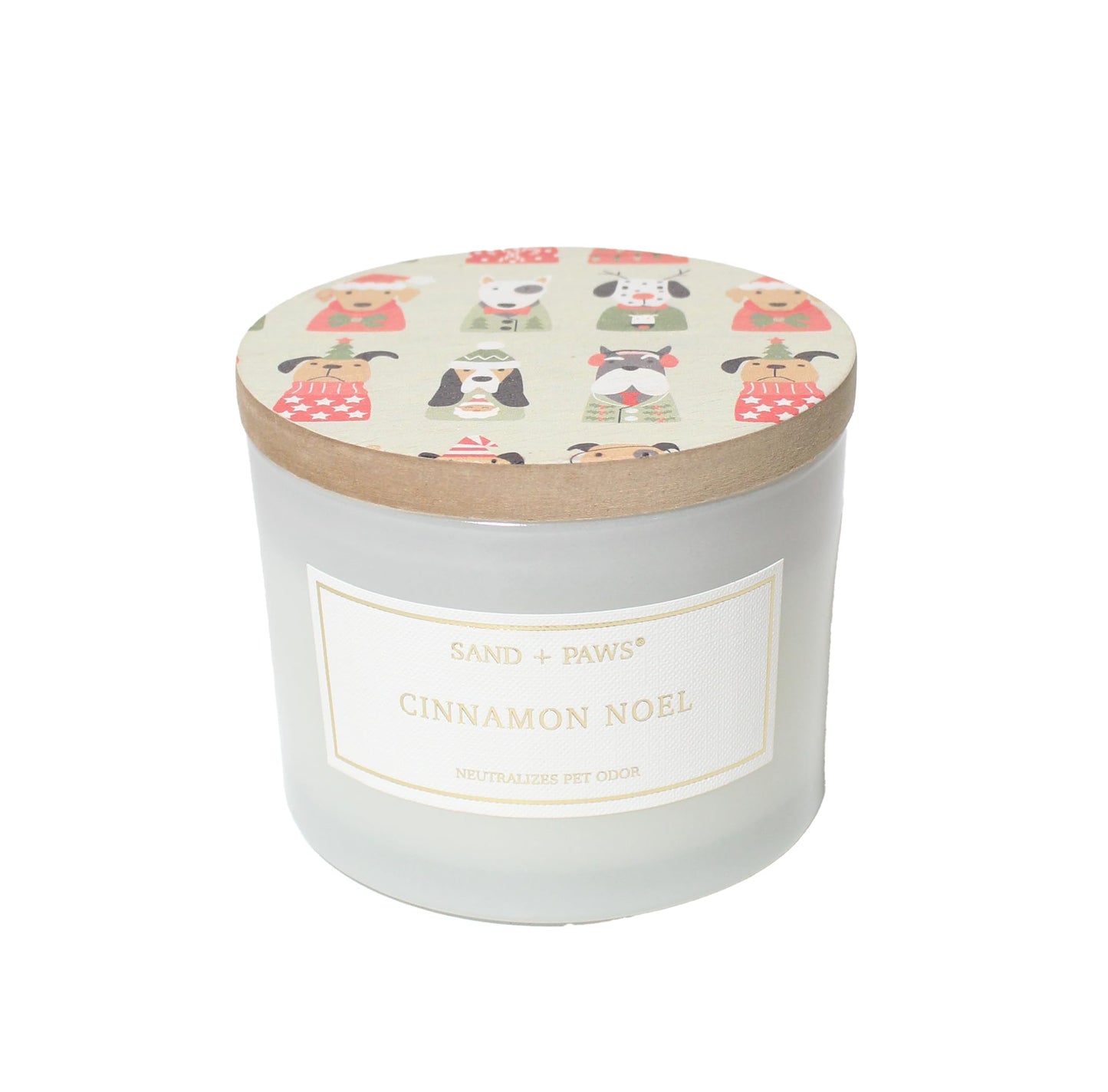 Sand + Paw Scented Candle - Cinnamon Noel – Additional Scents and Sizes – 100% Cotton Lead-Free Wick - Luxury Air Freshening Jar Candles - Perfect Home Decor – 12oz