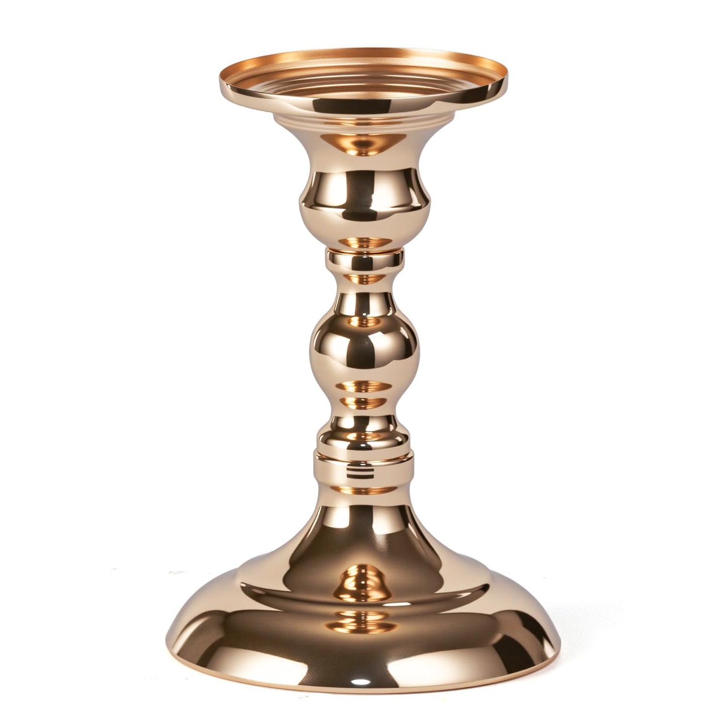 Pillar Candle Holder,Metal Candlestick Holders,Gold Tall Candlesticks for Wedding Theme Party Table Centerpiece Decor Dining Room Birthday Holiday (Candlestick 6216- Middle)