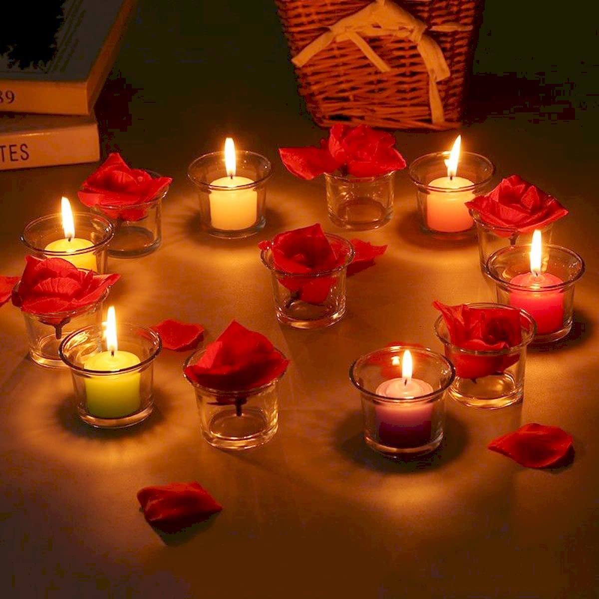 10 Hour Black Votive Candles for Weddings Party Halloween and Emergency, Set of 36 Unscented Bulk Candles for Restaurants and Home Decoration