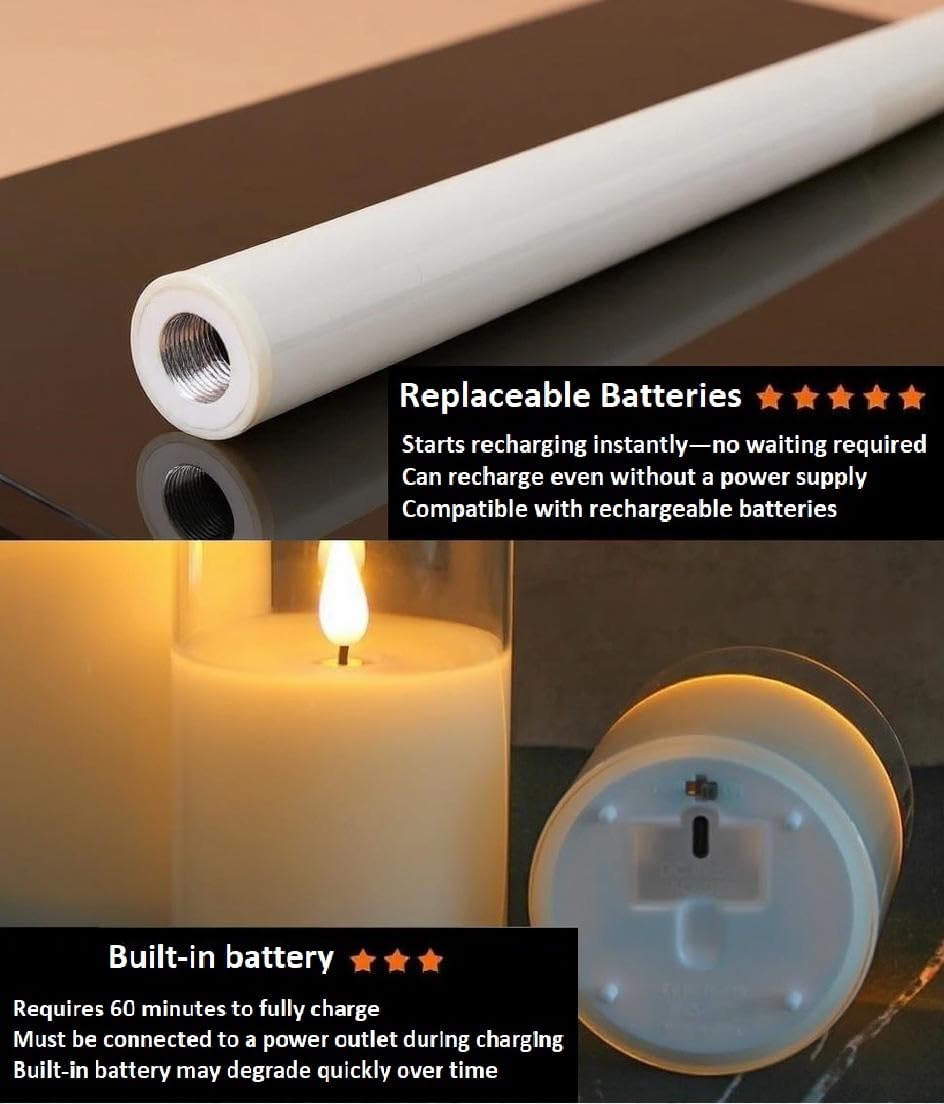 VENTA Set of 6 Flameless Taper Candles with Remote | 14-Inch Ivory LED Candlesticks with Timer | Realistic Flickering Light for Wedding Centerpieces, Dinner Table & Home Decor