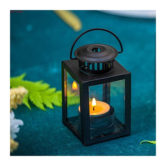 Decorative Candlestick Candles Home Decor Wrought Iron Hanging Candlestick Glass Lantern Lamp Decor Candlestick