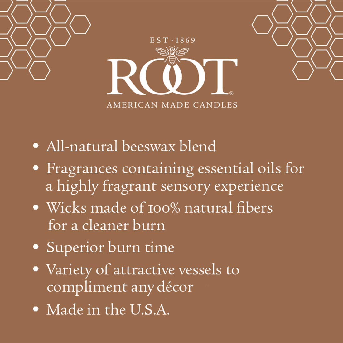 Root Candles Scented Candles Honeycomb Beeswax Blend Premium Handcrafted Candle, Large Veriglass, Coastal Sunrise
