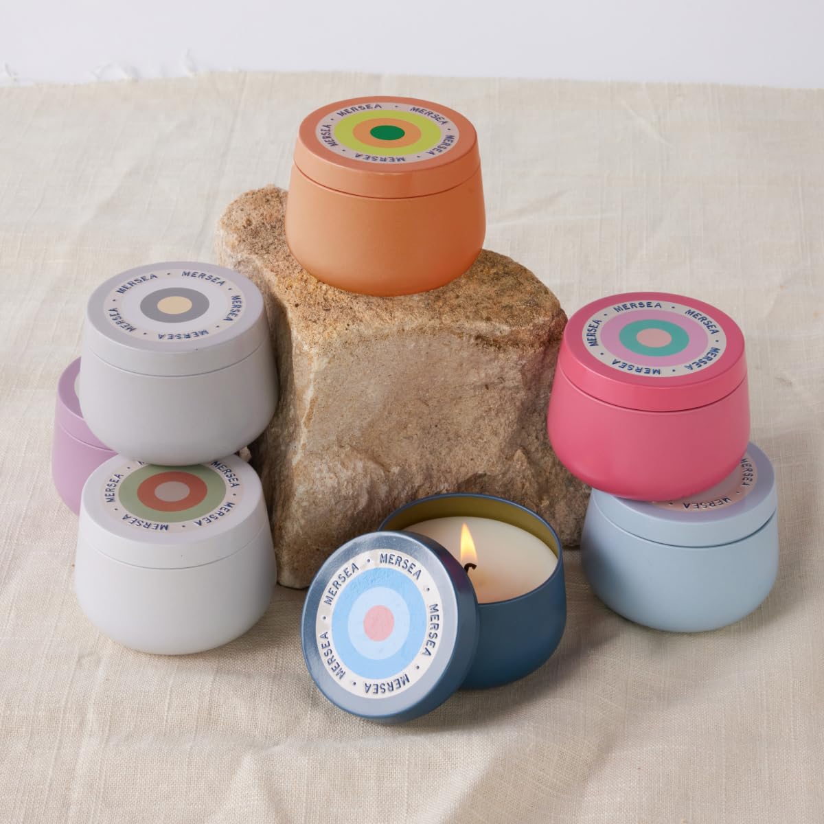 MERSEA Fresh Citron Tin Candle, Scented Candle Tin (3.5 oz)