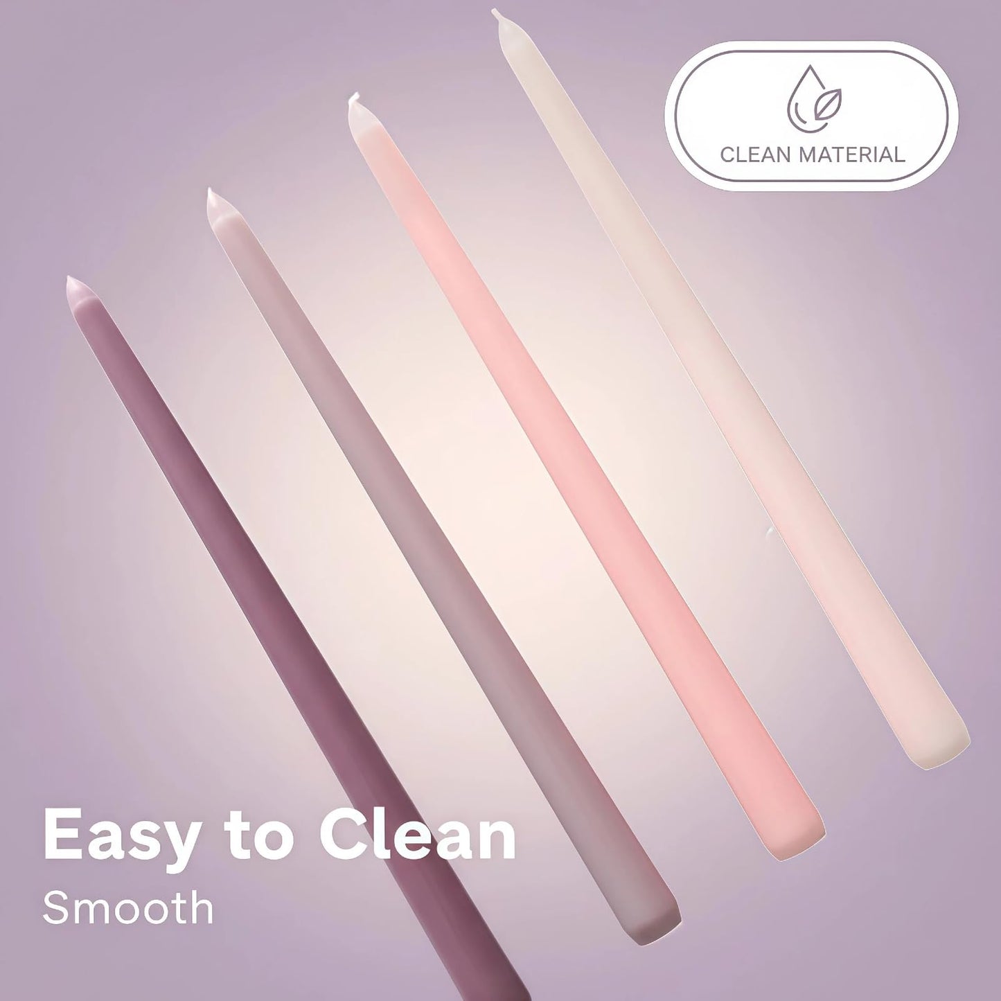 LSXHASGLD 12 Inch Taper Candles, Set of 4, Unscented Smokeless Long Tapered Candle for Wedding Home Decor Christmas