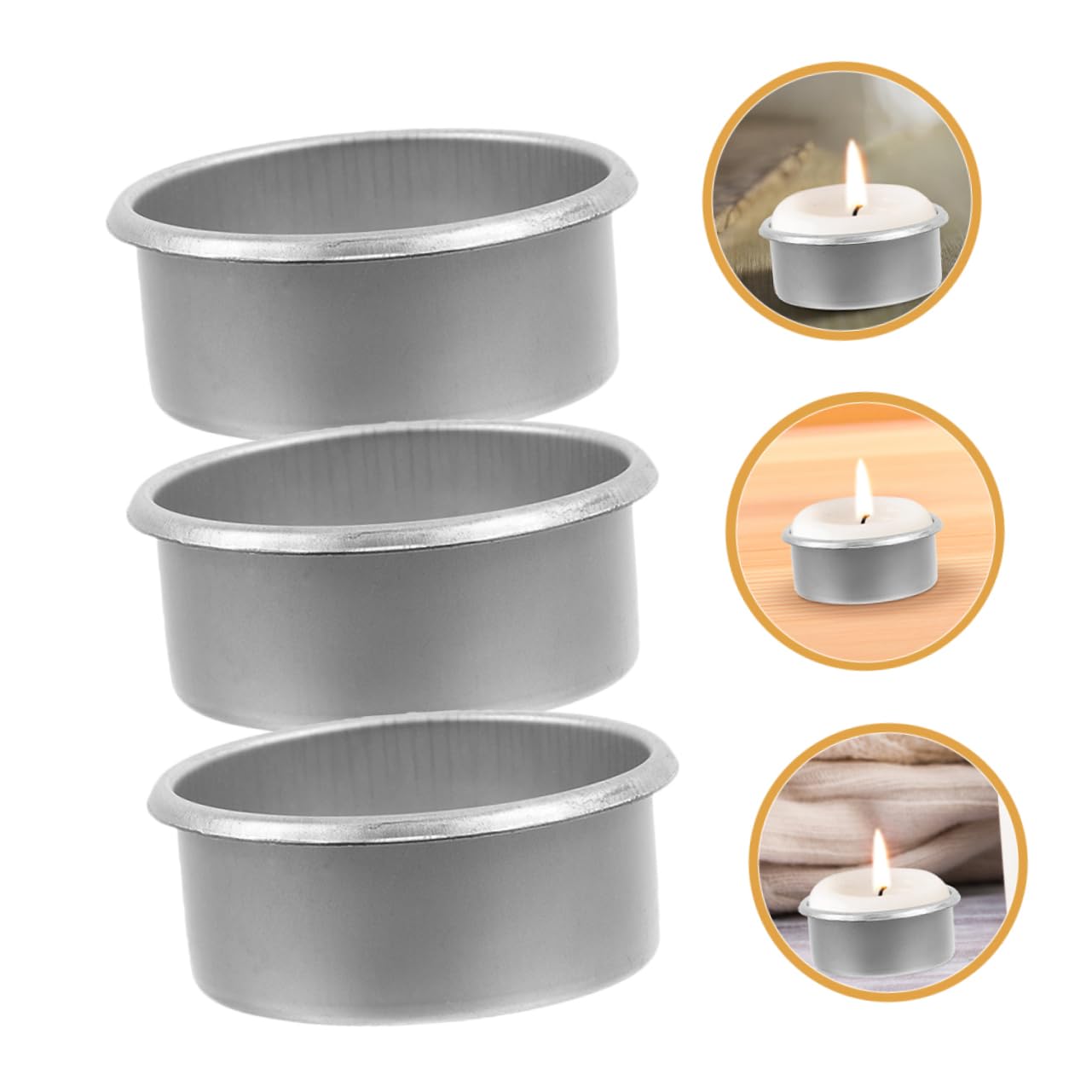AUTSUPPL 15pcs Metal Tea Light Candle Holders Decorative Tins for Weddings Parties and Home Decor Simple and Elegant Design for Scented Candles Versatile Storage Option
