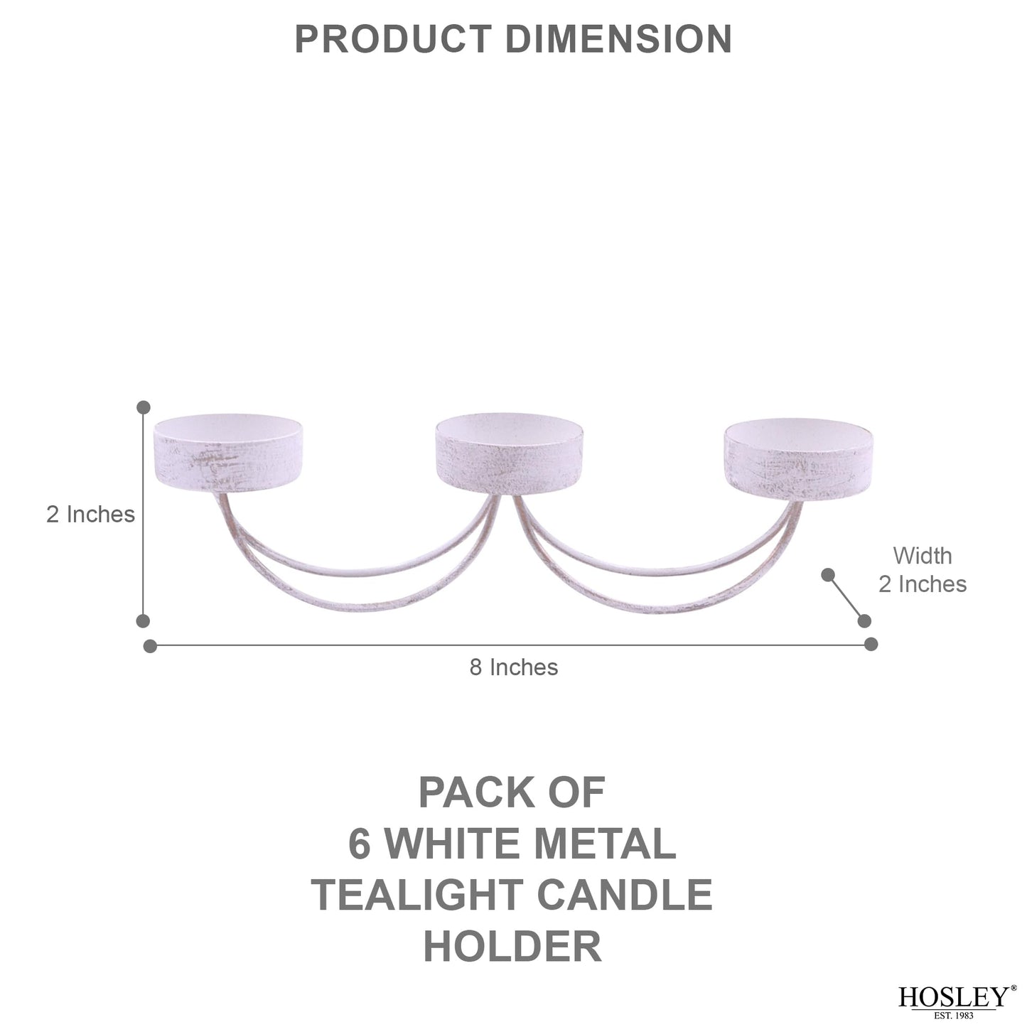 Hosley Bulk Buy Set of 6 Metal Tea Light Candle Holders for Home Decor, Lighting, Wedding, Parties, Gifting, LED Tea Light Gardens