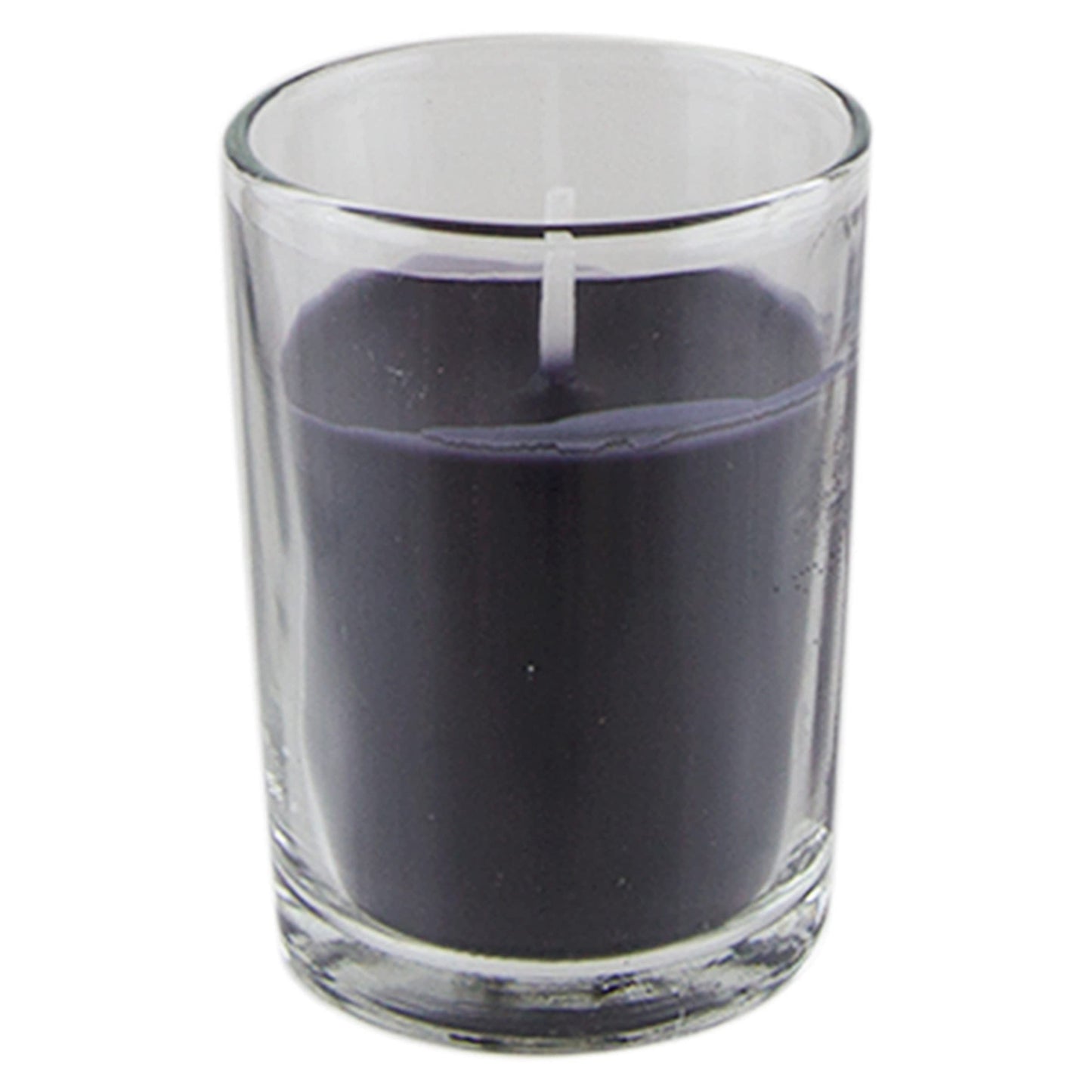 Mega Candles 12 pcs Unscented Glass Black Container Candle, Votive Candles 12 Hour Burn Time 2 Inch x 2.5 Inch, Home Décor, Wedding Receptions, Occasions, Events, Festivities, Meditations, Prayers