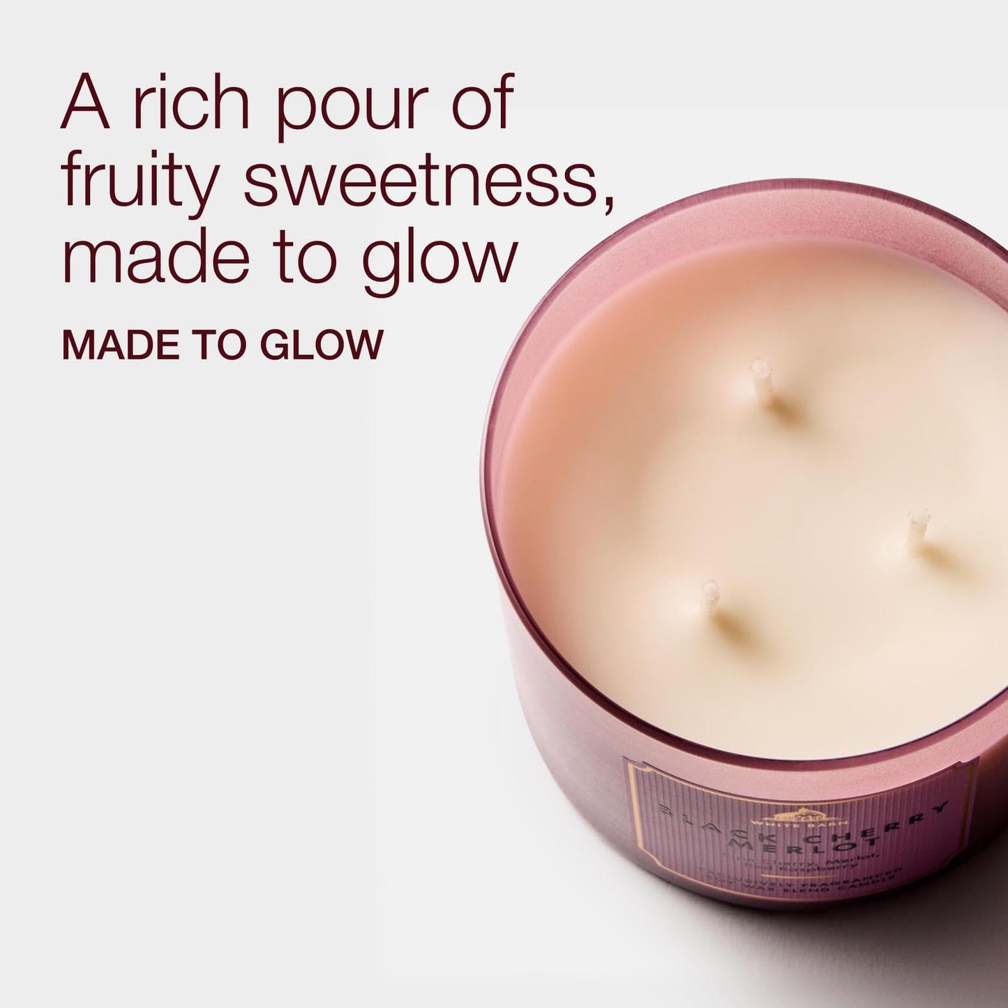 Bath & Body Works Black Cherry Merlot 3-Wick Candle - Scented Candle for At-Home Use - Long-Lasting, Room-Filling Fragrance - High Fragrance Oil Concentration - Soy Wax Blend - 2-Pack