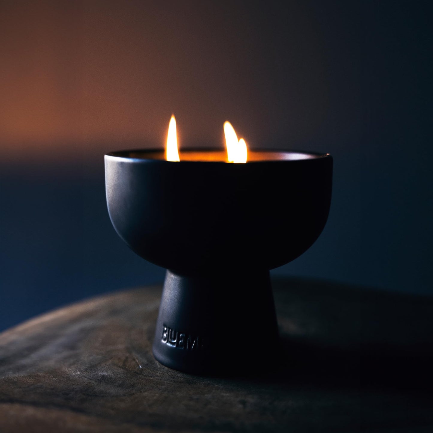 Blueme Valentines Day Candle | Sensual - Raspberry Rose & Marshmallow | Black Ceramic w/Wick Trimmer | Essential Oil, Natural Cotton Wick, Soy-Wax Blend, Hand Crafted Ceramic Vessel | 12oz Red Box