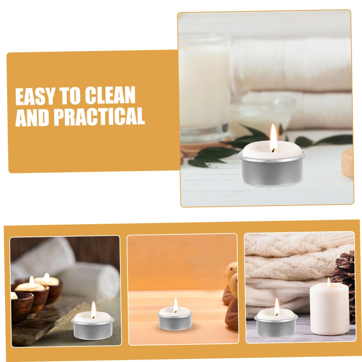 KAILIKETIY 15pcs Metal Candle Holders Decorative Tea Light Tins for Weddings Parties Home Décor Scented Candle Cups DIY Metal Containers Modern Minimalist Style