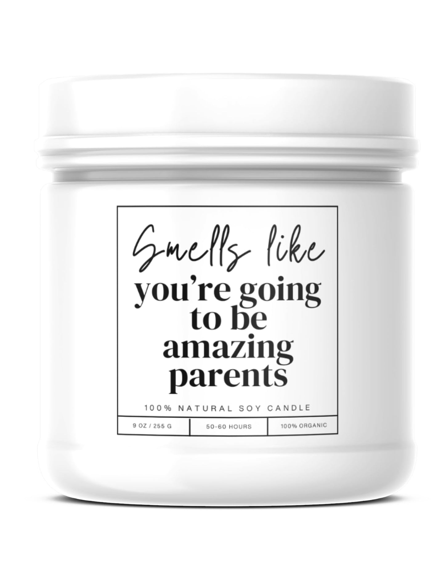 Candle for New Parents, New Parents Gifts for Couples, Mom to be, New Dad - Pregnancy, First Mothers Day, Gender Reveal Gifts, Expecting Baby, Expecting Mom, Pregnant, You'll be Amazing Parents
