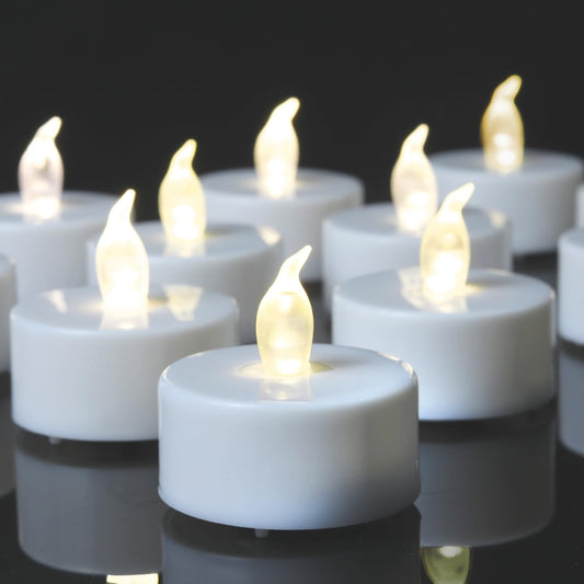 Biyanuo Tea Light, 100 Pack Flameless LED Tea Lights Candles Flickering red 200+ Hours Battery-Powered Tealight Candle. Ideal for Party, Wedding, Birthday, Gifts and Home Decoration