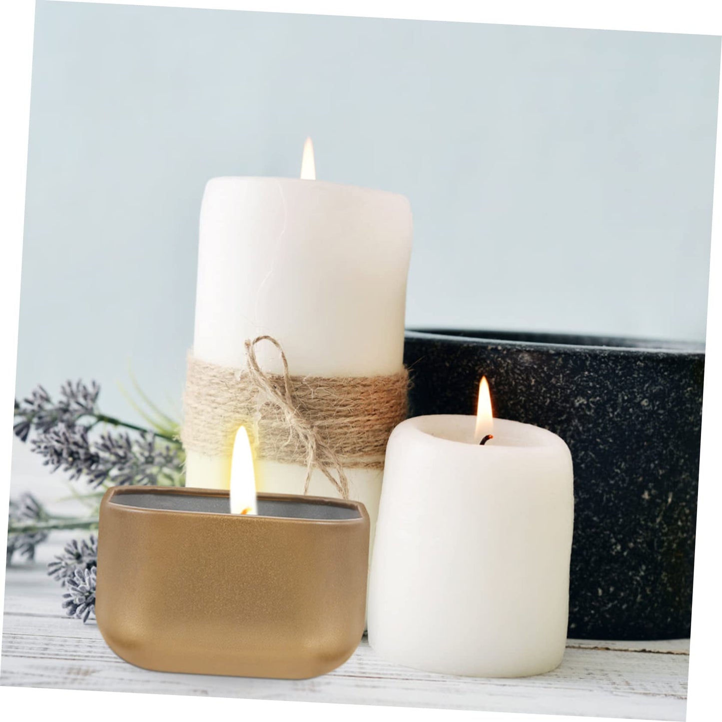 OSALADI 2pcs DIY Scented Candle Tins Empty Metal Candle Jars Frosted Finish for Aromatherapy for Crafting and Home Decor