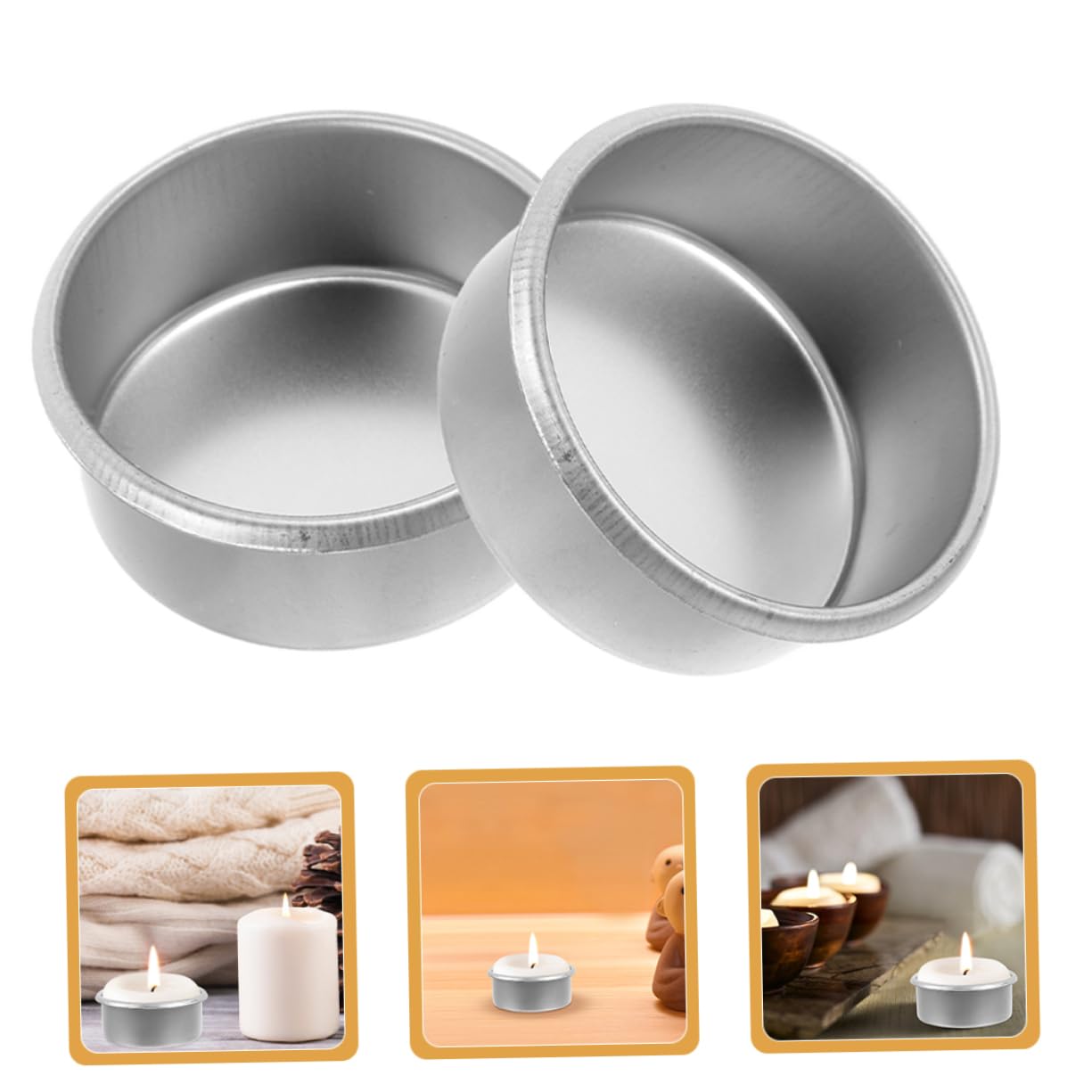 KAILIKETIY 15pcs Metal Candle Holders Decorative Tea Light Tins for Weddings Parties Home Décor Scented Candle Cups DIY Metal Containers Modern Minimalist Style