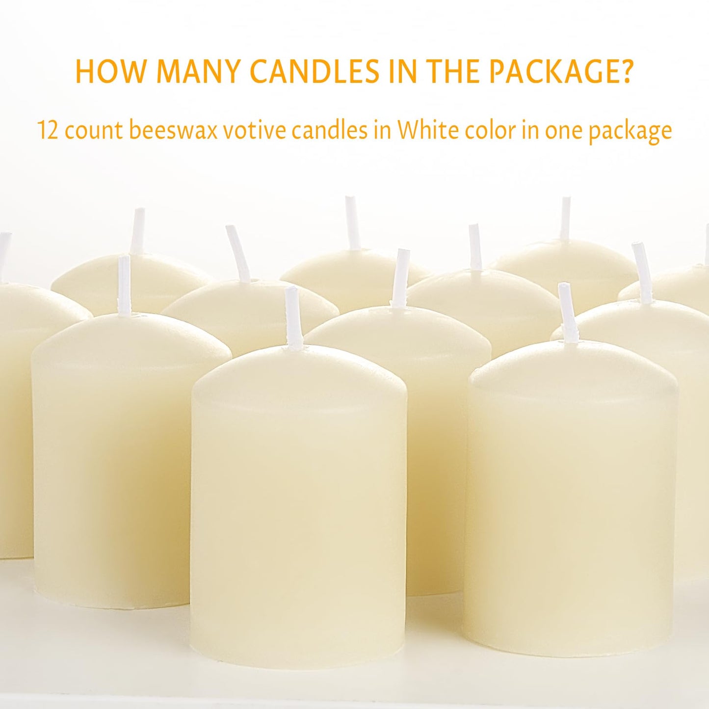 TELOSMA Pure Beeswax Candles Unscented - Natural Votive Candles Smokeless - Drippless Mini Beeswax Pillar Candle for Home, Restaurants, Parties Decorations -Pack of 24, Off White