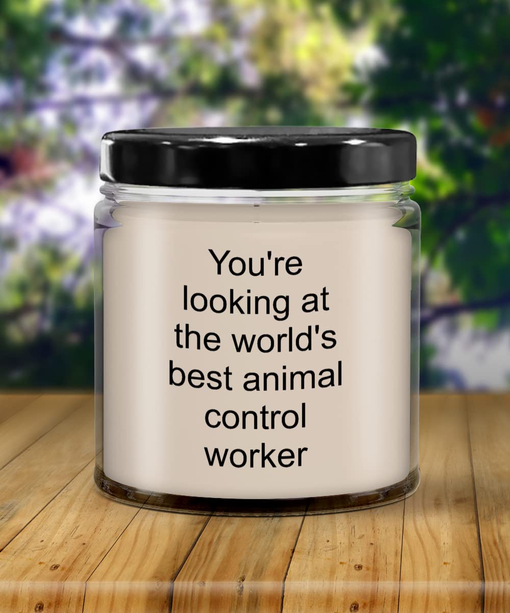 Animal Control Worker Gift Candle - Vanilla Scented, 9oz Jar with Lid