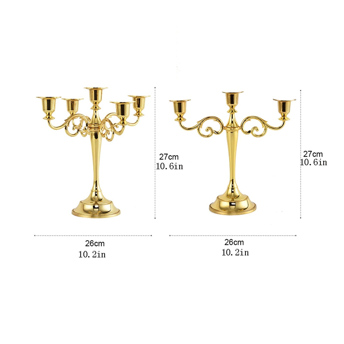 Candle Holderss Metal Candlesticks Decor， Candlesticks Holder For Formal Events, Taper Candle Holder Stand Centerpiece Elegant Decoration Piece for Table Candle Stand Decorative Candlestick