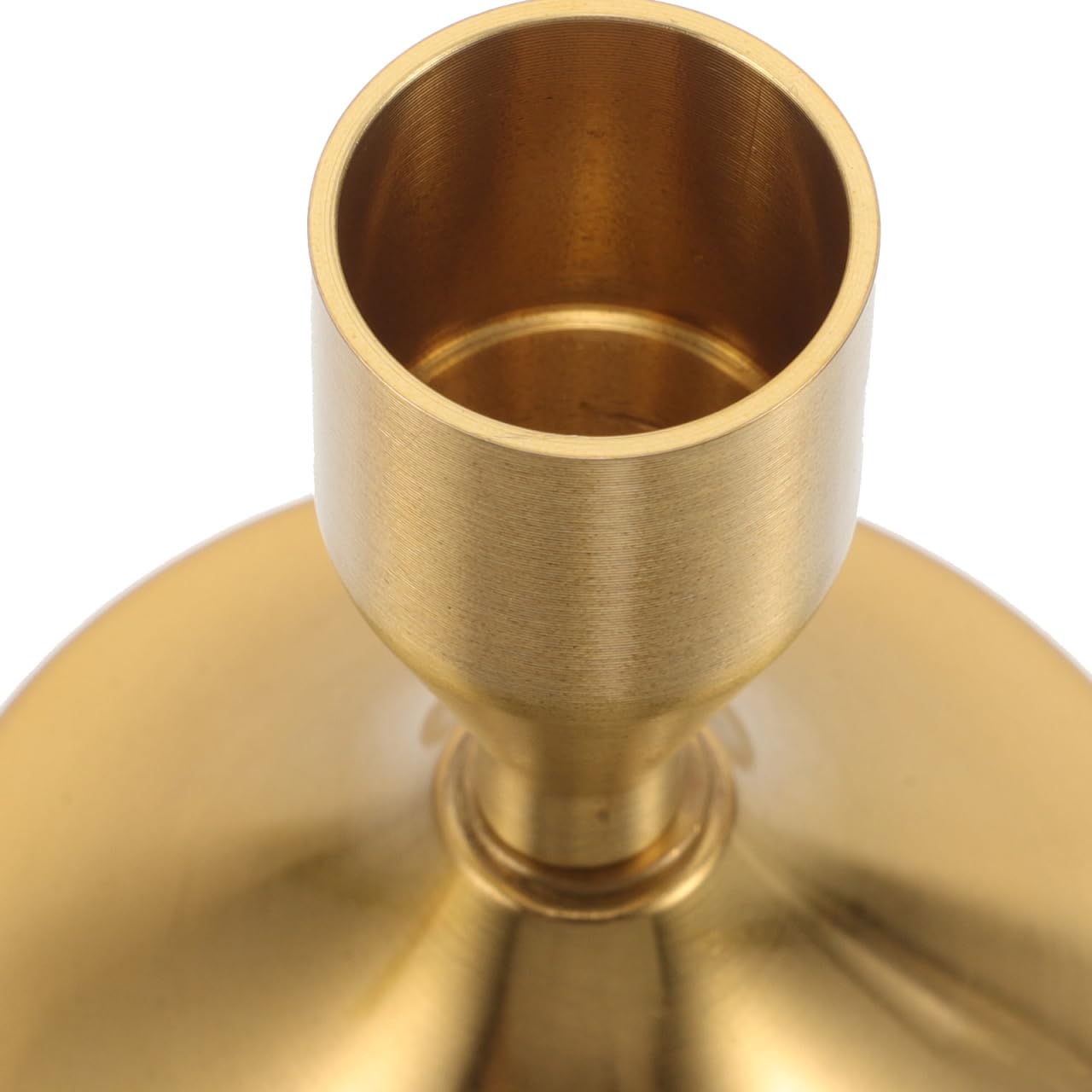 Amosfun Taper Candle Holders – Alloy Metal, 3.03 x 2.75 x 2.75 in, Flame-Stable & Table-Centerpiece Consistent for Wedding Reception, Christmas Dinner, Party Decor