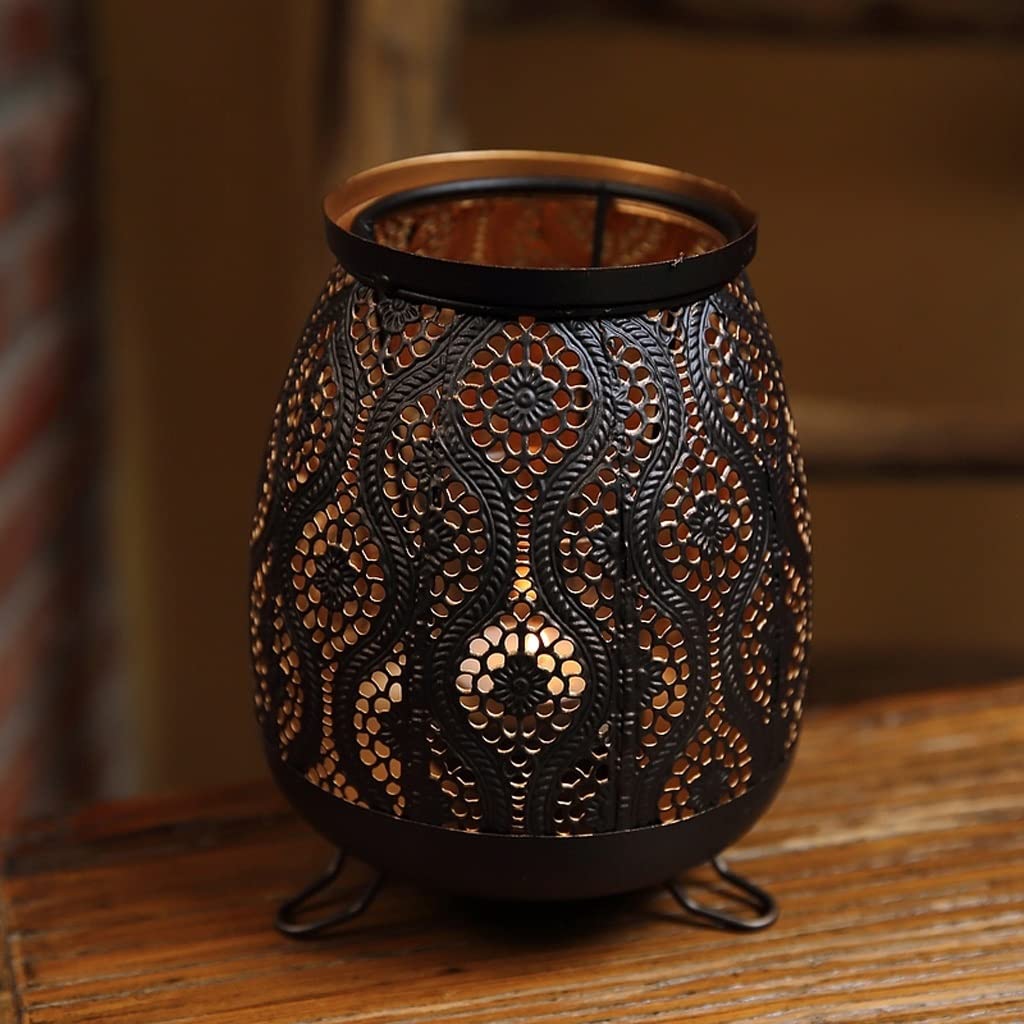 Candlestick Holders Pattern Wrought Iron Candle Holder Country House Table Decoration Candle Holder Wedding Wind Lamp Candle Holder Candle Holders