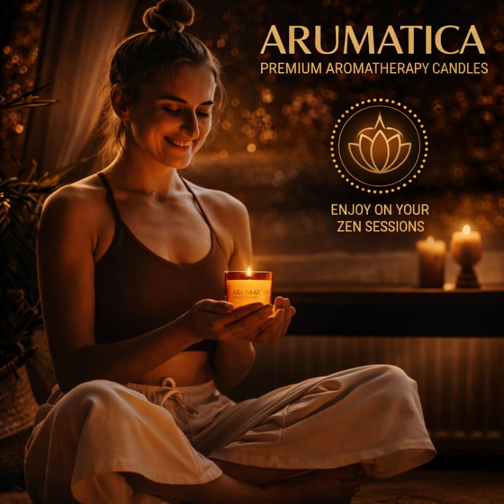 Premium Aromatherapy Candle Set | Stress Relief Soy Wax Candles with Relaxing Scents | Scented Candles for Home Yoga, Meditation & Spa | Luxury Candle Gift Set (4 Pack, 5oz Each) Total 20oz