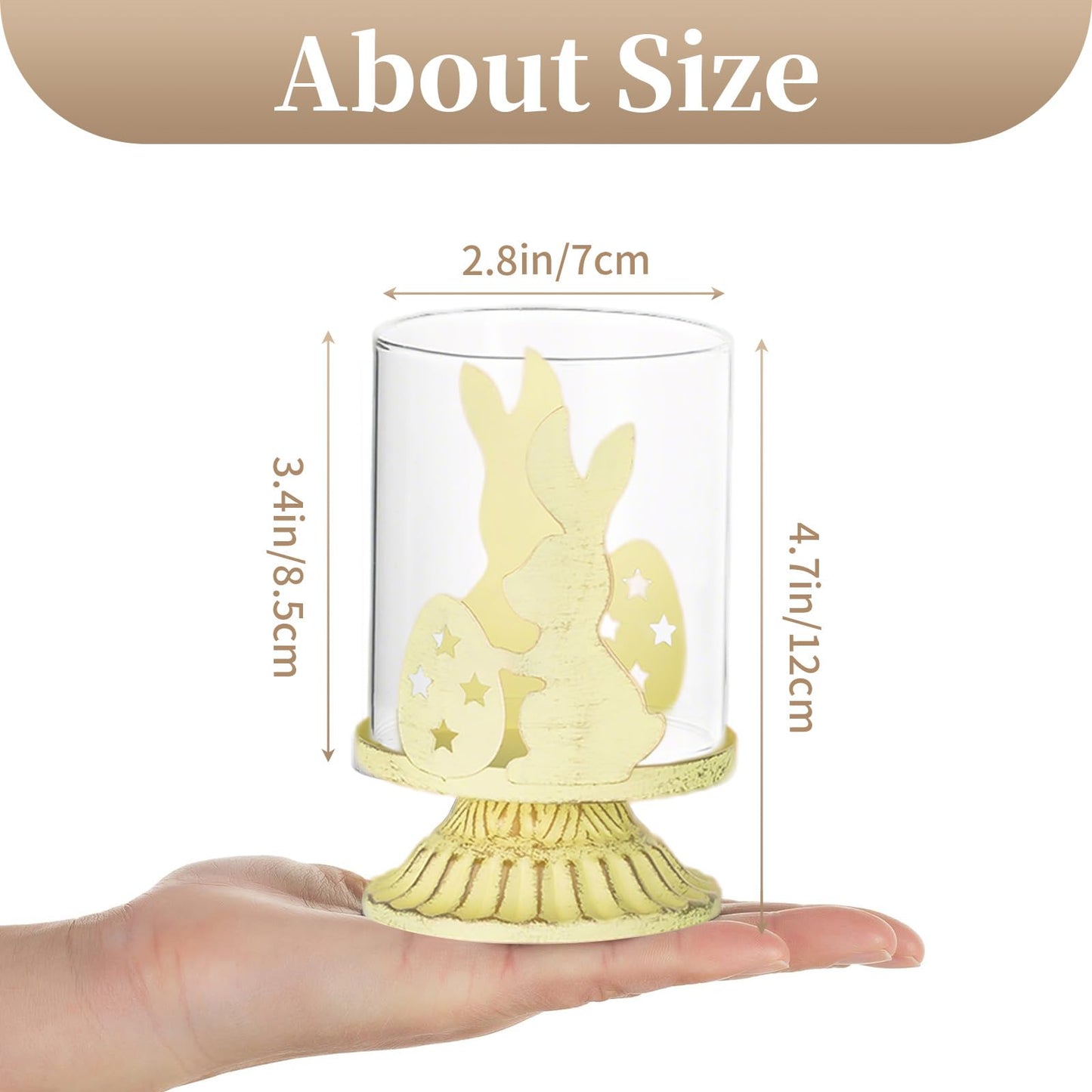 Sziqiqi Bunny Candle Holder for Easter: Tealight Holders Centerpiece Table Decorations for Pillar Candles - Coloured Rabbit Tea Light Candle Holders for Easter Party Spring Home Decor