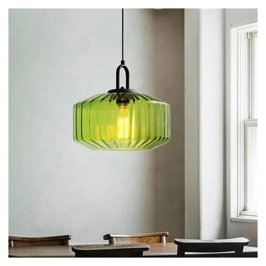 Modern Minimalist Restaurant Coffee Shop Bedroom Counter Living Room Colored Glass Lighting Pendant Lamp,luminaire