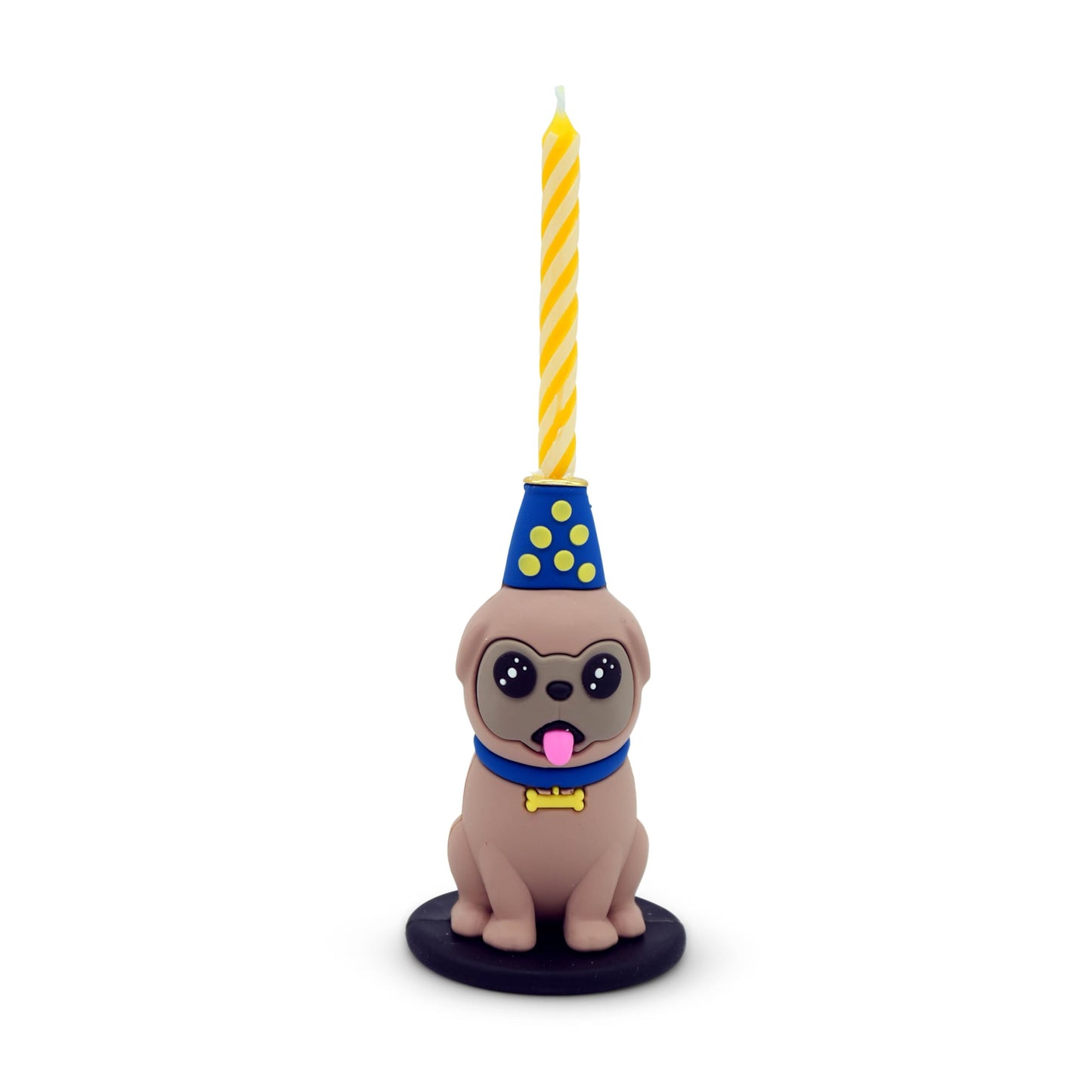 GOOFBALLS Funny Birthday Candle Holder – Humorous Party Decoration & Gag Gift – Quirky Cake Topper for Adults & Friends - Dog