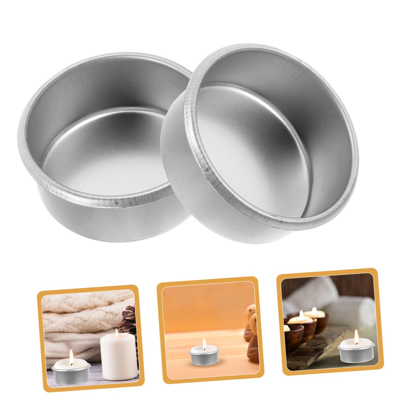 BATHVEVE 15pcs Metal Tealight Candle Holders for Home Decor DIY Aromatherapy and Fragrance Diffusion Modern Metal Candle Tins for Weddings and Parties