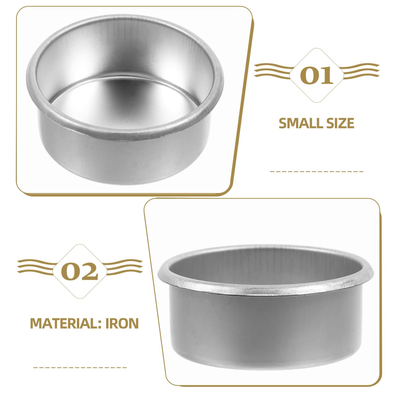 DOITOOL 20Pcs Metal Tealight Cups Round Tea Light Tins Cups DIY Empty Candle Jars Decorative Candleholder for Christmas Wedding Table Decoration