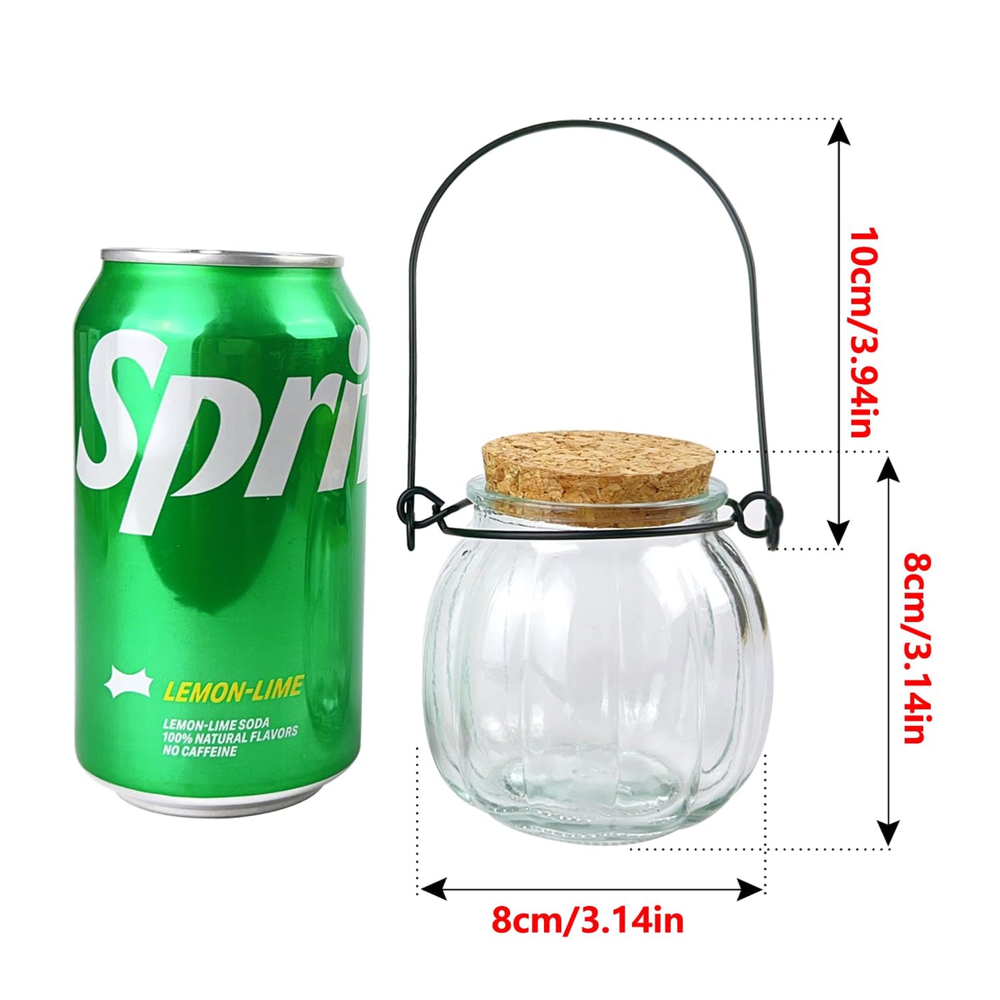 2 Pcs Decorative Glass Jars,Pumpkin Shape Bottles With Cork Stopper and Hanging Rings Wishing Bottle Hydroponic Glass Vases Decor for Home Furnishing Outdoor Party Wedding Centerpiece（Pumpkins）