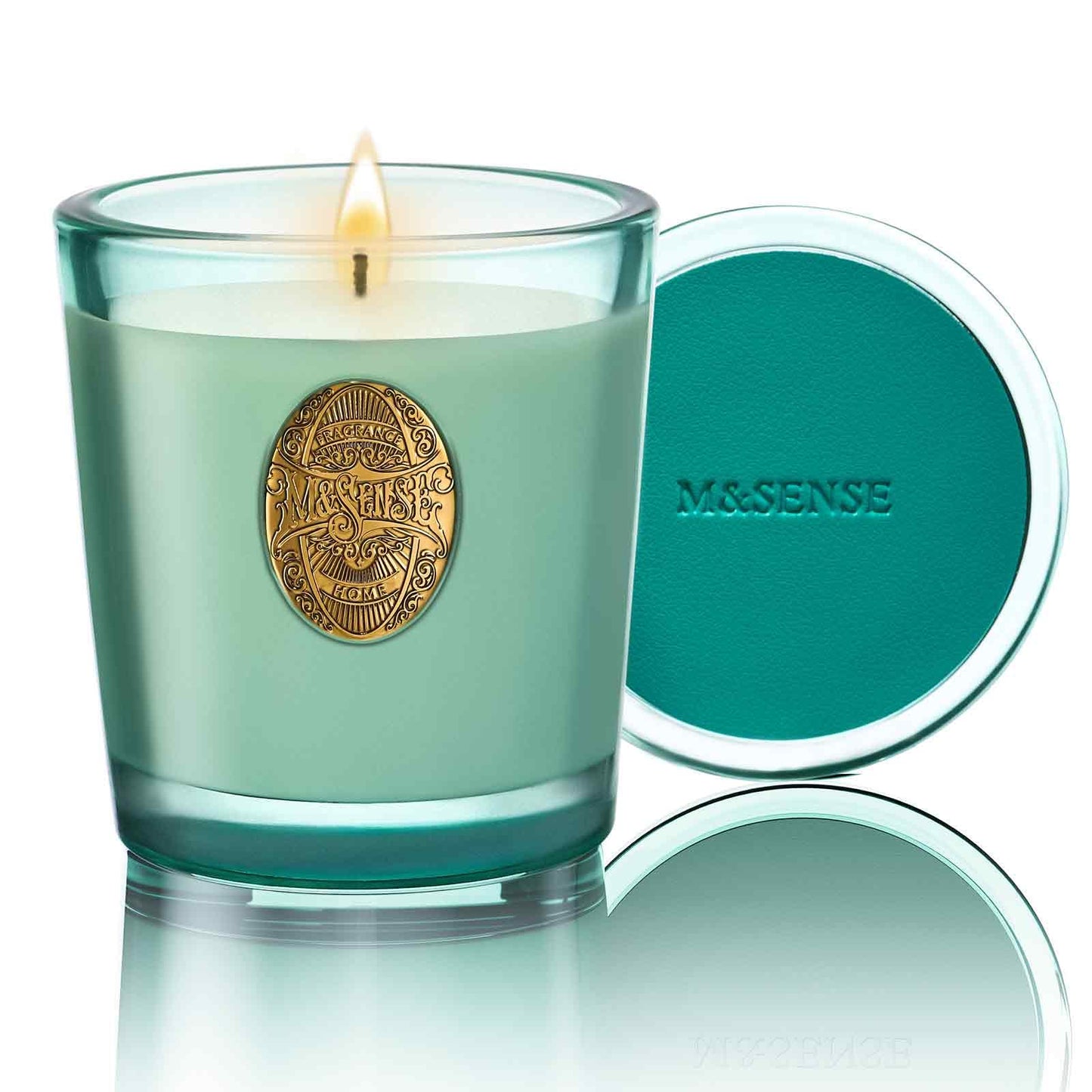 M&SENSE Eucalyptus Mint Aromatherapy Scented Candle for Relaxation |Soy Wax Candle | Calming & Stress Relief | 9.2 OZ, 50-Hour Burn Time | Natural Scent for Home, Office, Gift