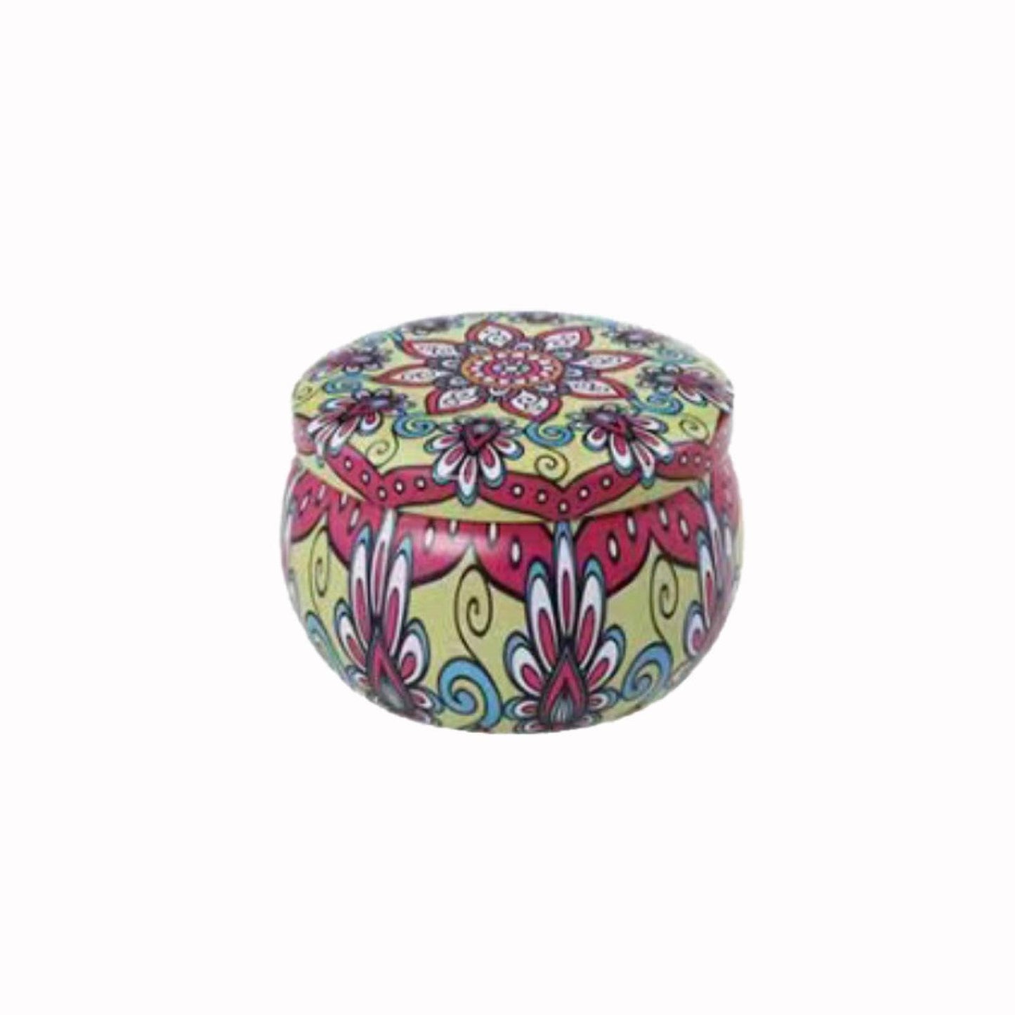 FWJUNHUYC Scented candle tin can drum metal packaging tinplate gift candy scented candle set tin box