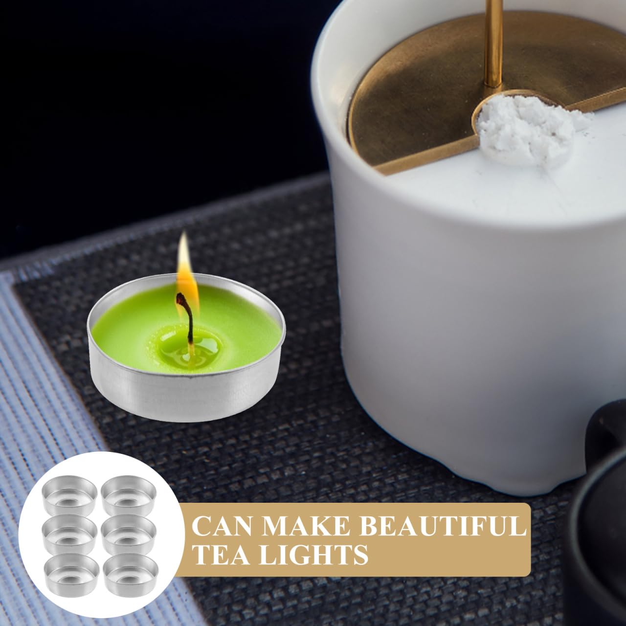 500pcs Round Tin Tea Light Cups Empty Case Candle Wax Containers Candle Mold Model DIY Wax Candles Tealight Accessories