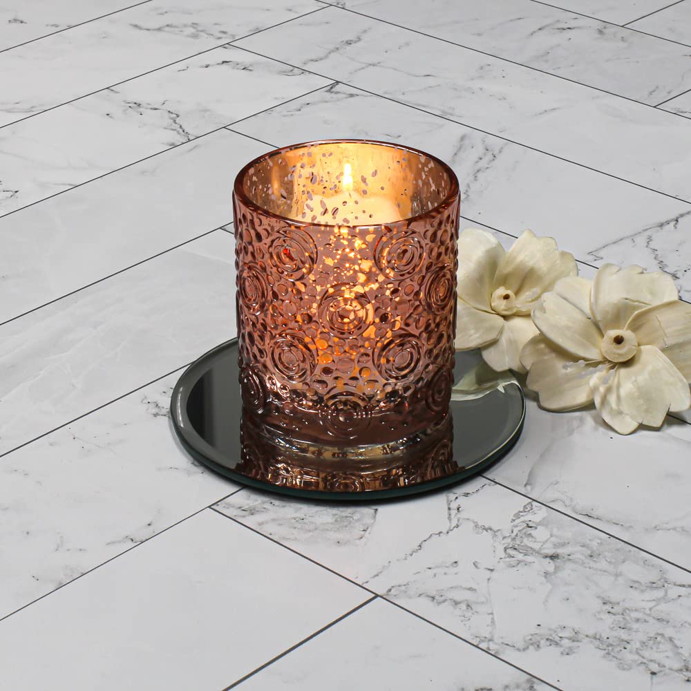 Richland Nadine Candle Holder Rose Gold Mercury Small Set of 6