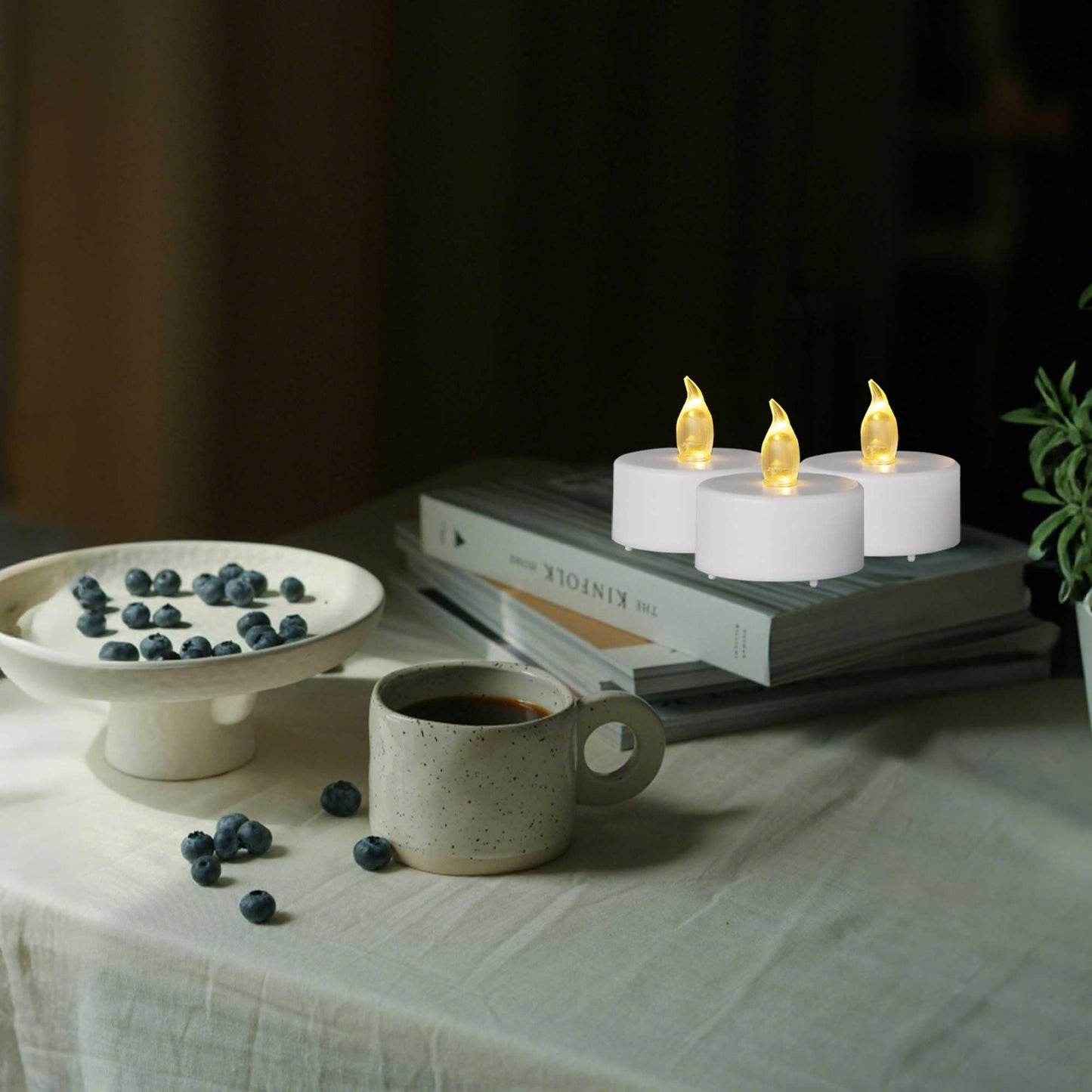 LED Tea Light Flameless Candles with Remote Control Flickering Tealight Long Lasting, Battery Operated with Timer for Halloween Home Decoration Seasonal &Festival Celebration WarmYellow (50pcs)