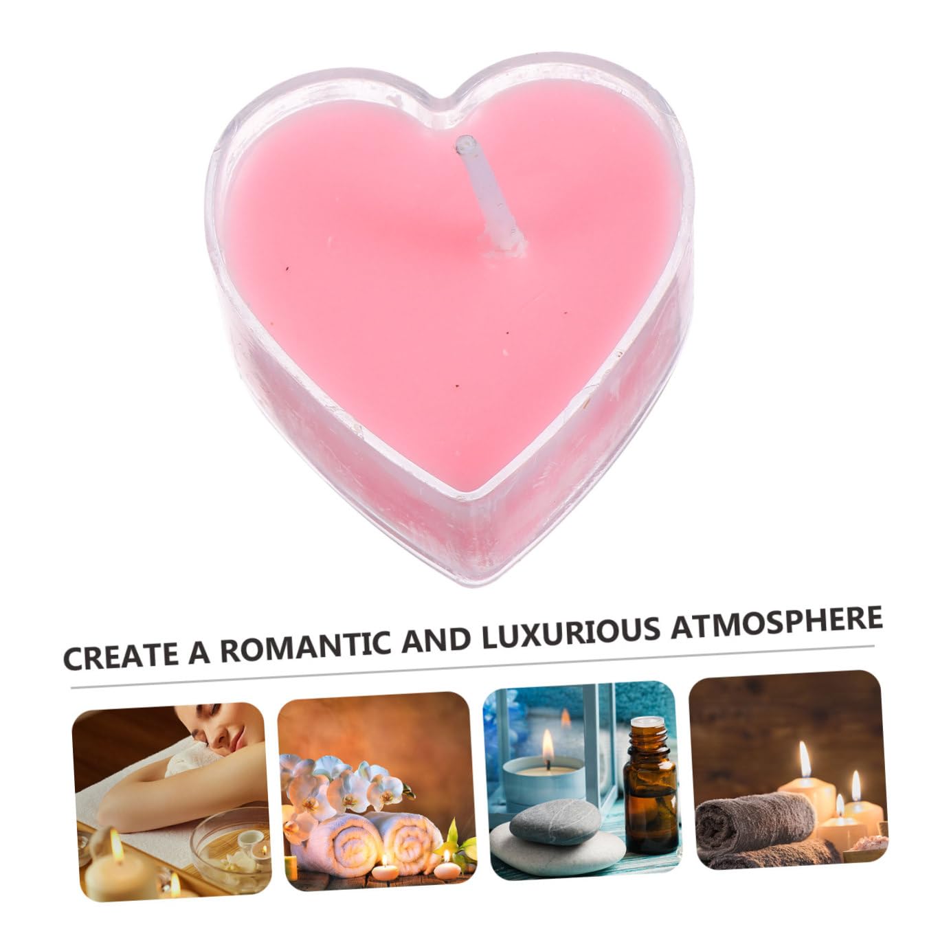 Baluue 9Pcs Heart Shaped Scented Tealight Candles Pink Rose Paraffin Wax Romantic Home Wedding Decoration with Glitter Long Burning for Indoor Outdoor Use