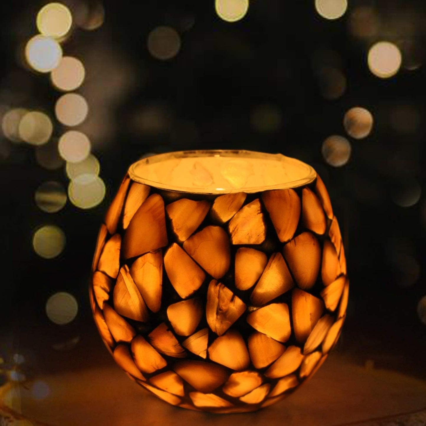 Glass Candle Holder Home & Garden Decoration Votive Light Candle Holder (4x4 Inch)