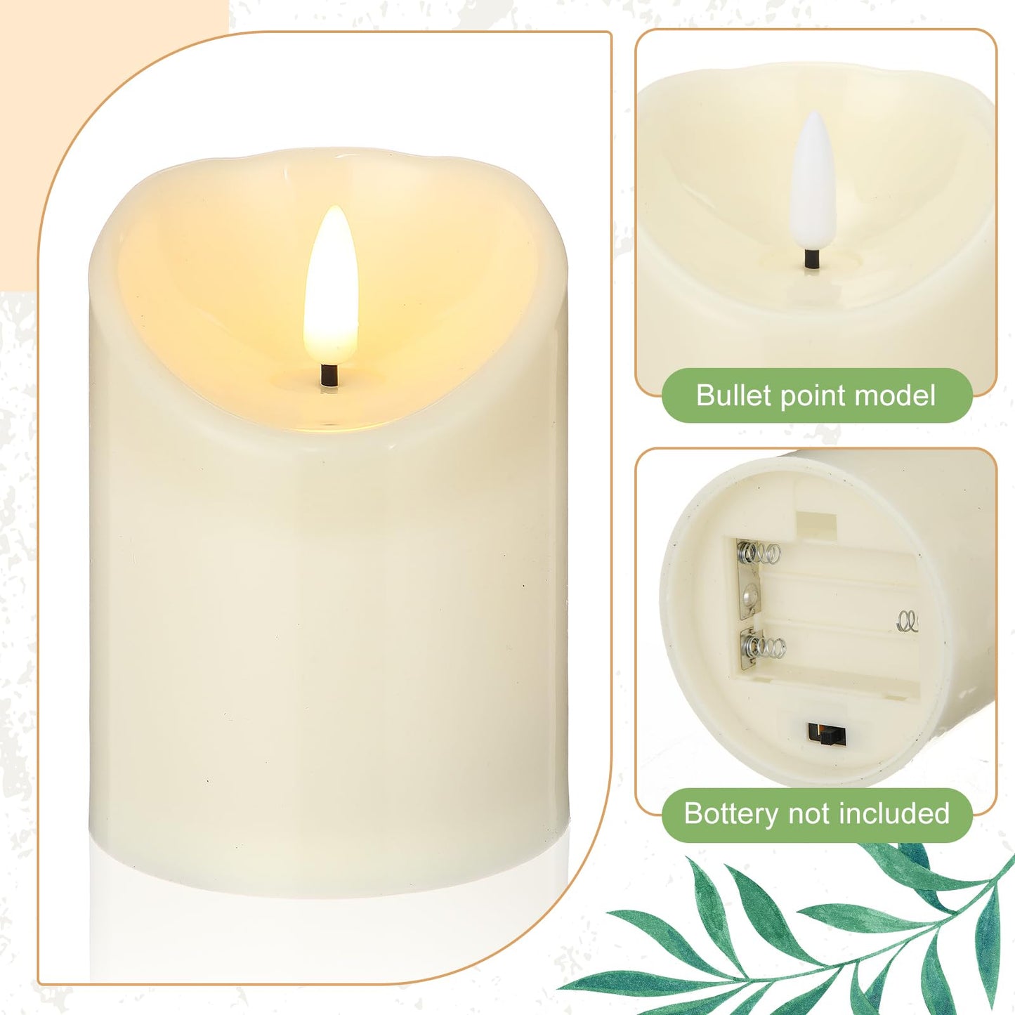 Yunlly 16 Set Rose Candle Rings Wreaths 3 Inch Center with Flameless LED Candles Artificial Rose Light Garland Fake Electric Votive Tealights Bulk Funeral Wedding Table Centerpieces Decor(Champagne)