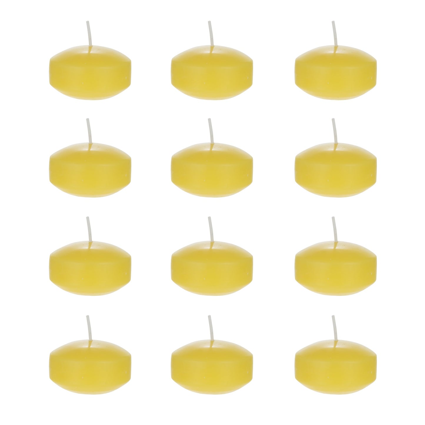 Mega Candles 12 pcs Scented Citronella Floating Candles, Hand Poured Wax Candle 2 Inch Diameter, Indoor & Outdoor Use, Camping, Festivities, Events, Party Usage, Patio, Barbecue BBQ, Picnics