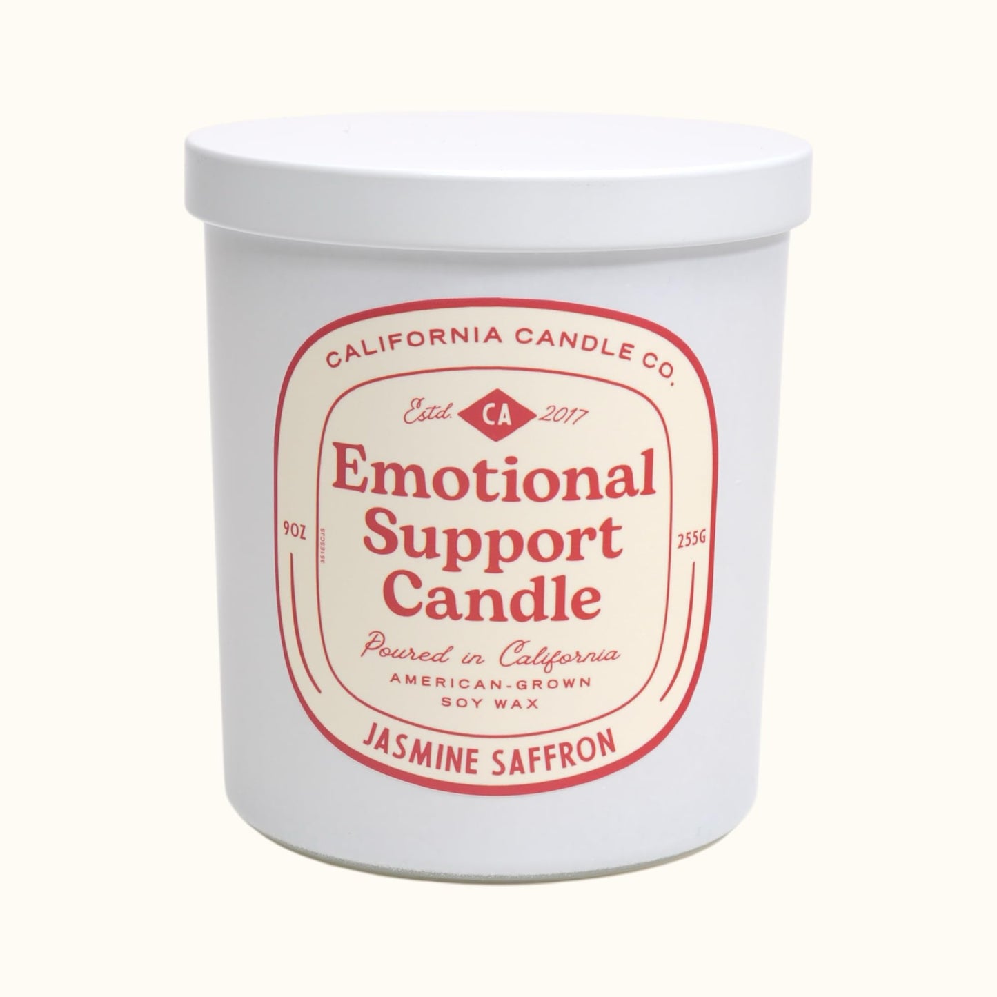 LEOBEN CO – Jasmine Saffron Scented Candle – 9oz, Scentimental Collection Design – 50 hr Burn Time – Poured in California Using Vegan Soy Wax and Essential Oils – Made in Small Batches