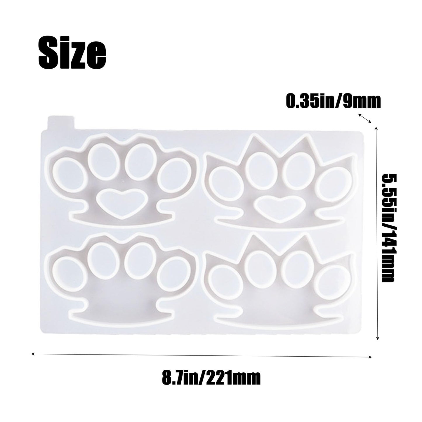 Power Fist Silicone Mold Set for Resin, Candle, Soap & Clay – Flexible Reusable Epoxy Molds with Glossy Finish – DIY Jewelry, Keychains, Home Decor (4-Piece Set)