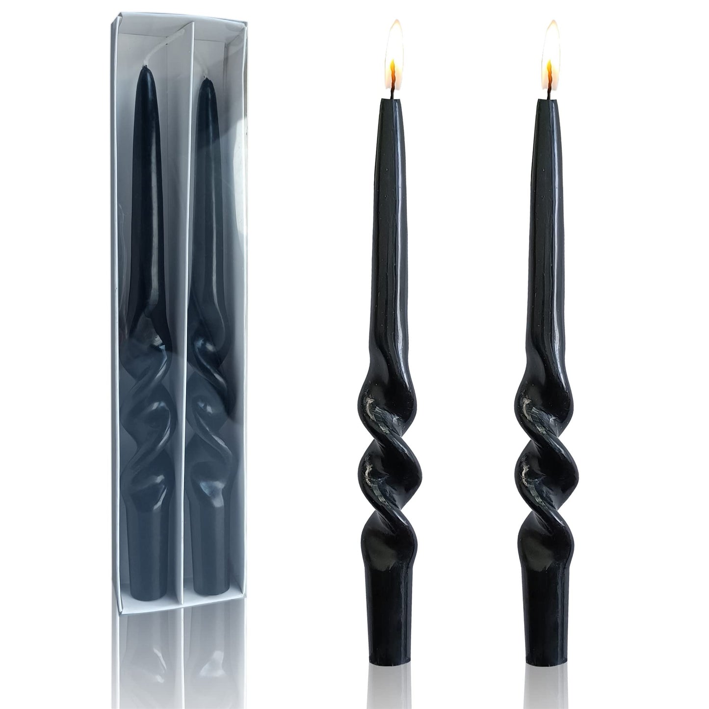 4pcs Halloween Spiral Candlesticks Orange Tapered Candle,10INCH Cute Candle Sticks Short Taper Candles Pumpkin Twisted Candlestick for Holiday Halloween Party Gifts