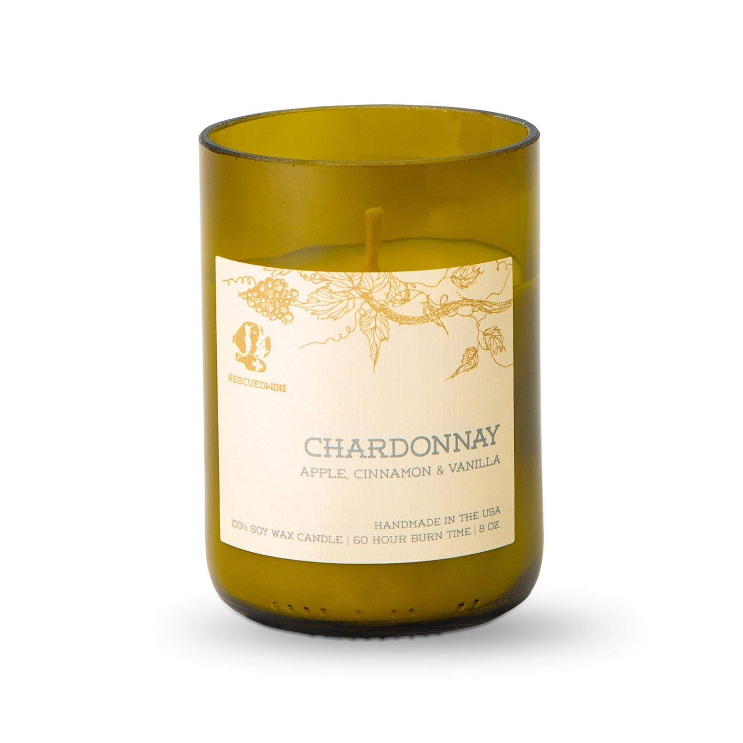Rescued Wine Chardonnay 8 oz. Soy Candle Balance Collection