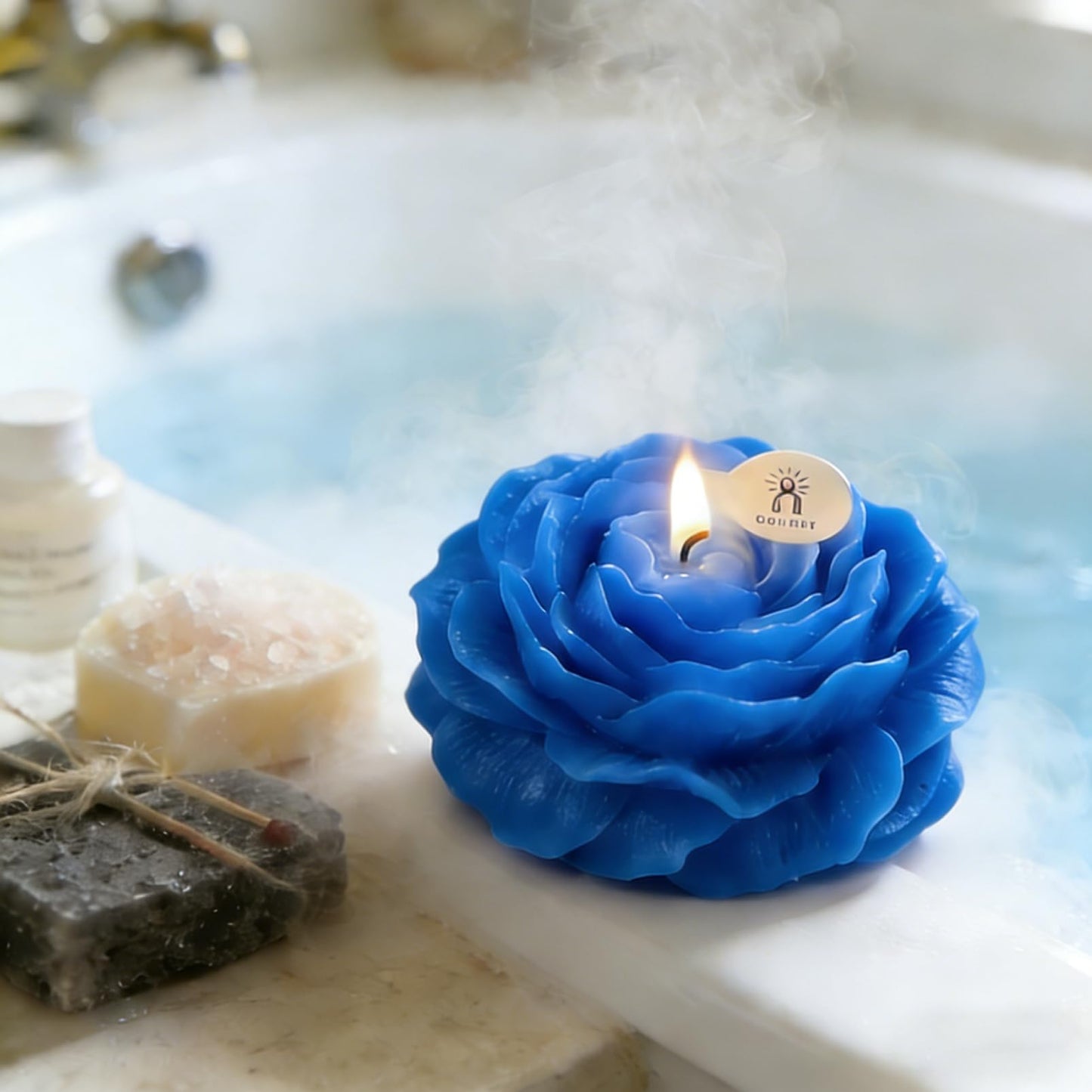 Scented Candles Set for Women Mom,4 Pack Aromatic Peony-Shaped Candle Ornament for Home,Colourful Soy Candles for Living Room and Bedroom, Birthday Gifts Valentines Day Candle